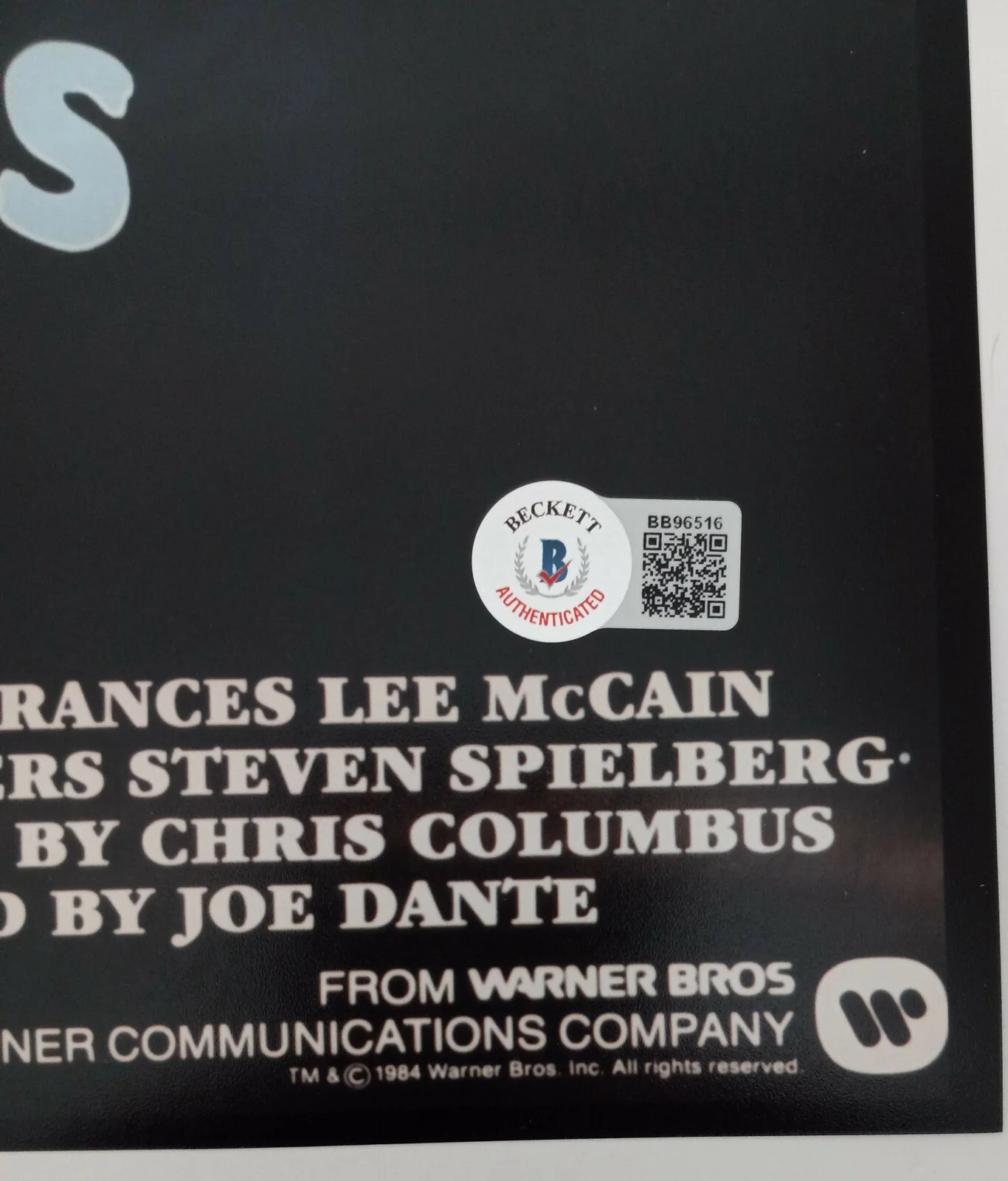 Chris Walas — Chris Walas signed autographed 12x18 Gremlins movie poster photo Beckett COA, изображение 2