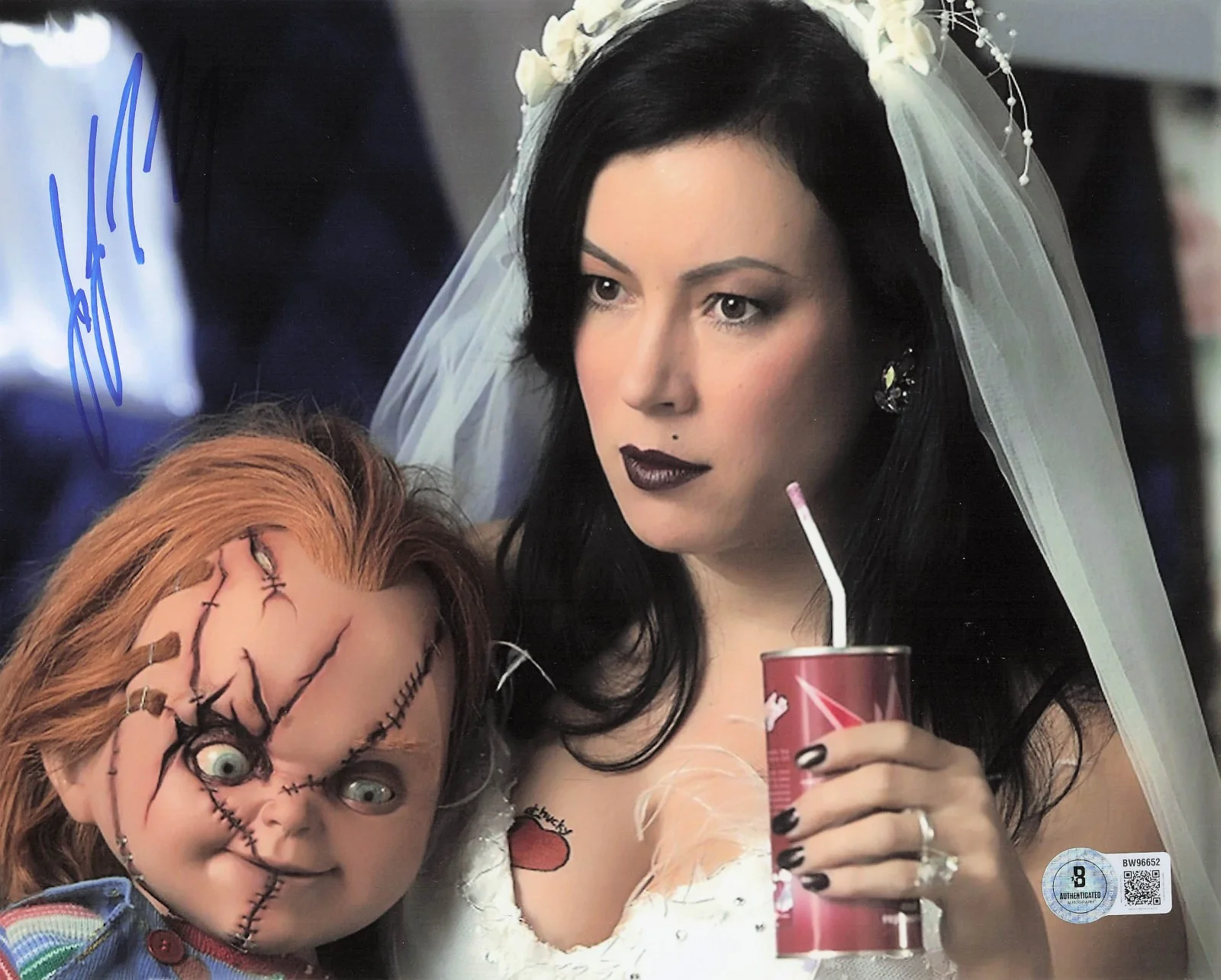 Jennifer Tilly — Jennifer Tilly Signed Autograph Bride Of Chucky 8x10 Photo Beckett BAS Tiffany