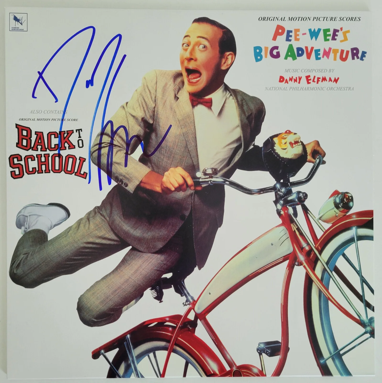 Danny Elfman — Danny Elfman signed Pee Wee's Big Adventure soundtrack vinyl album proof COA, изображение 3