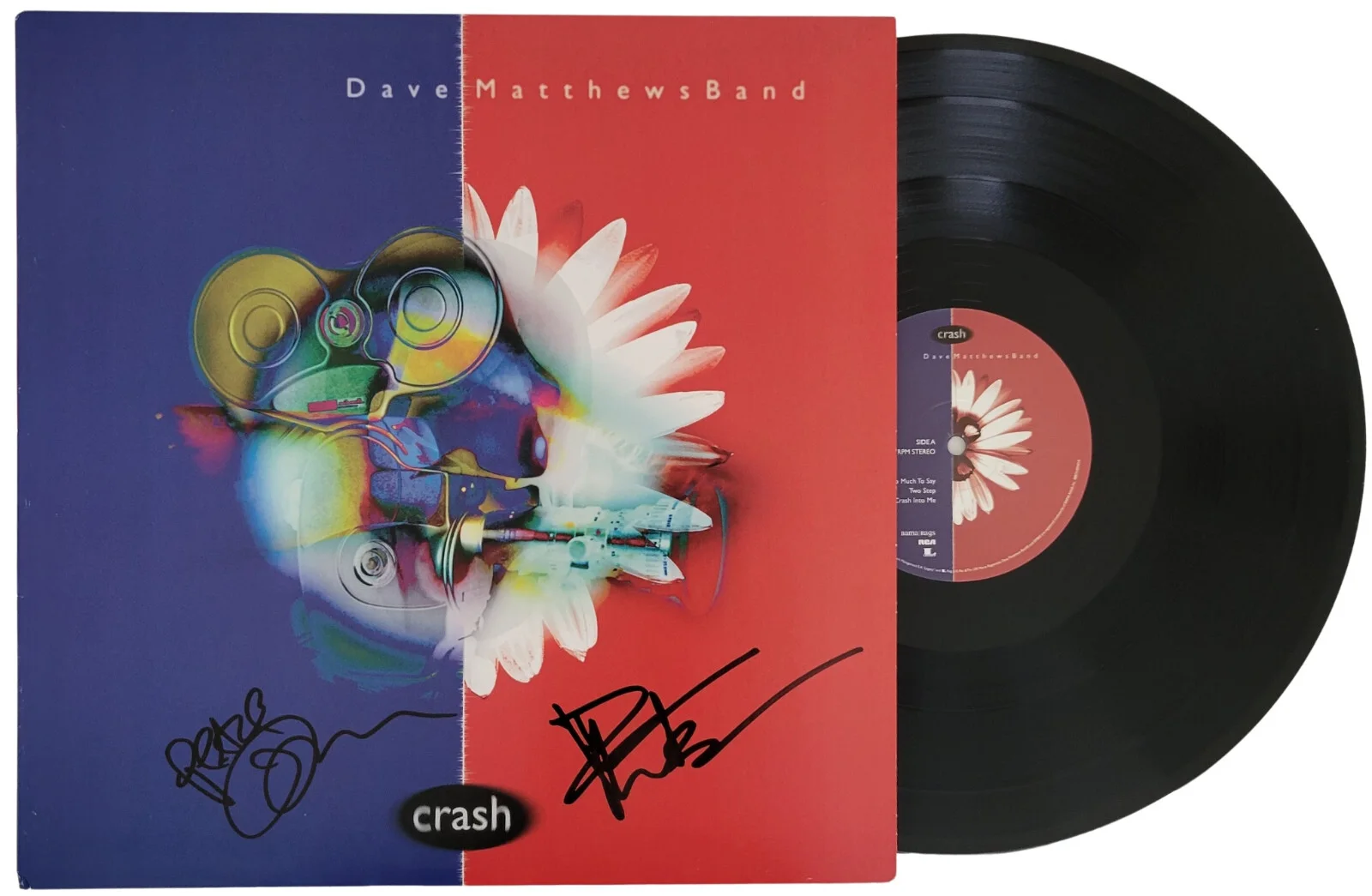 Dave Matthews Signed Crash Album COA Proof Autographed Vinyl LP Tim Reynolds, изображение 2