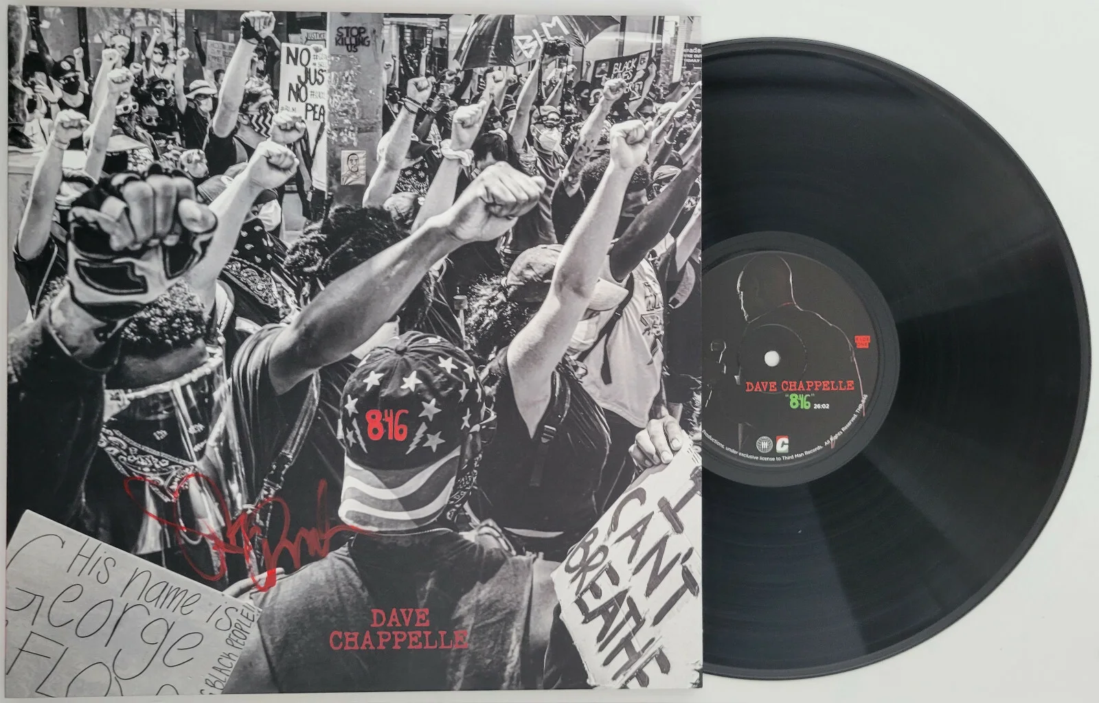 Dave Chappelle — Dave Chappelle Comedian signed 8:46 album COA proof autographed vinyl record, изображение 2