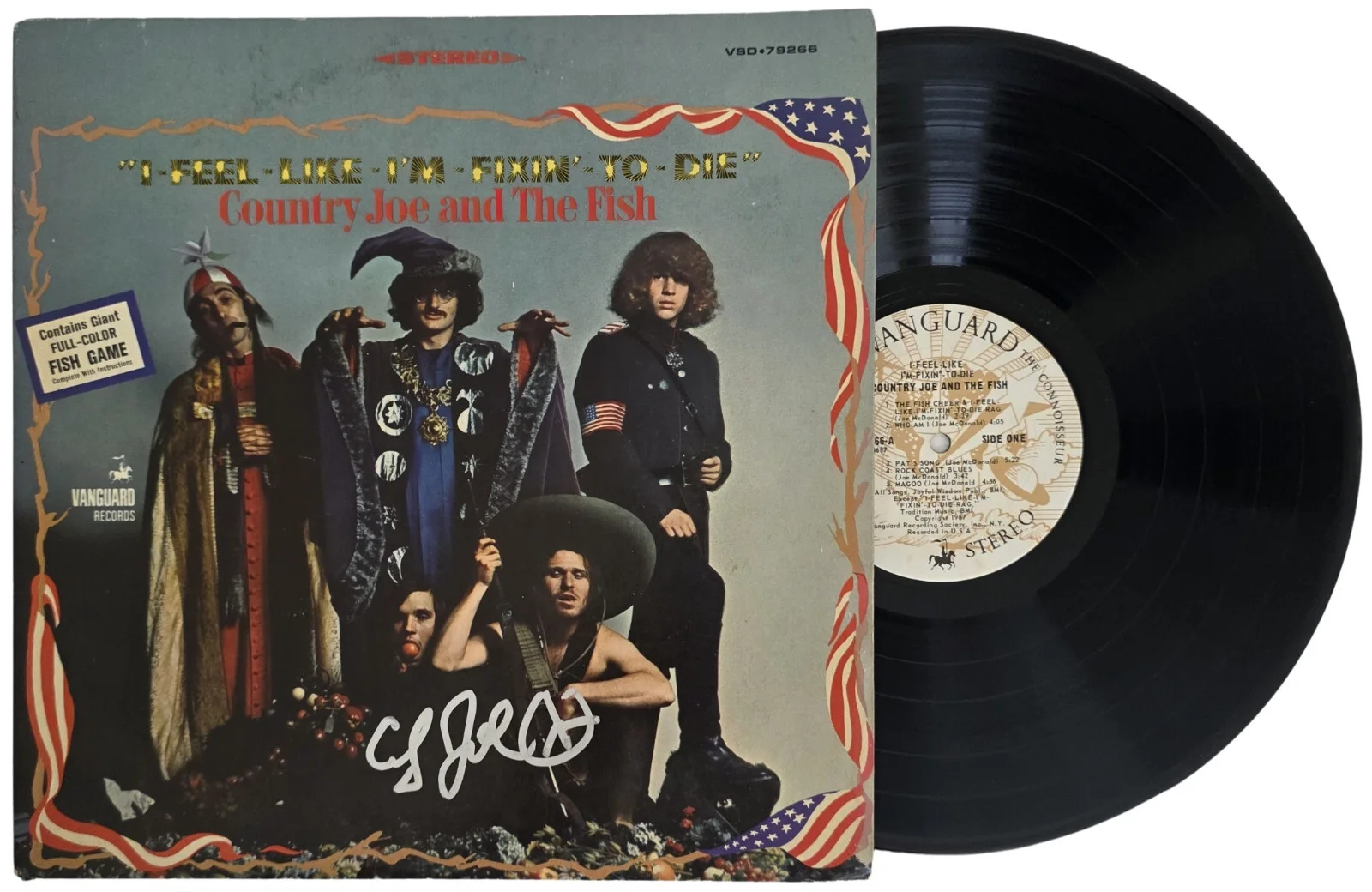 Country Joe Signed I Feel Like I'm ... Album COA Proof Autographed Vinyl Record, изображение 2
