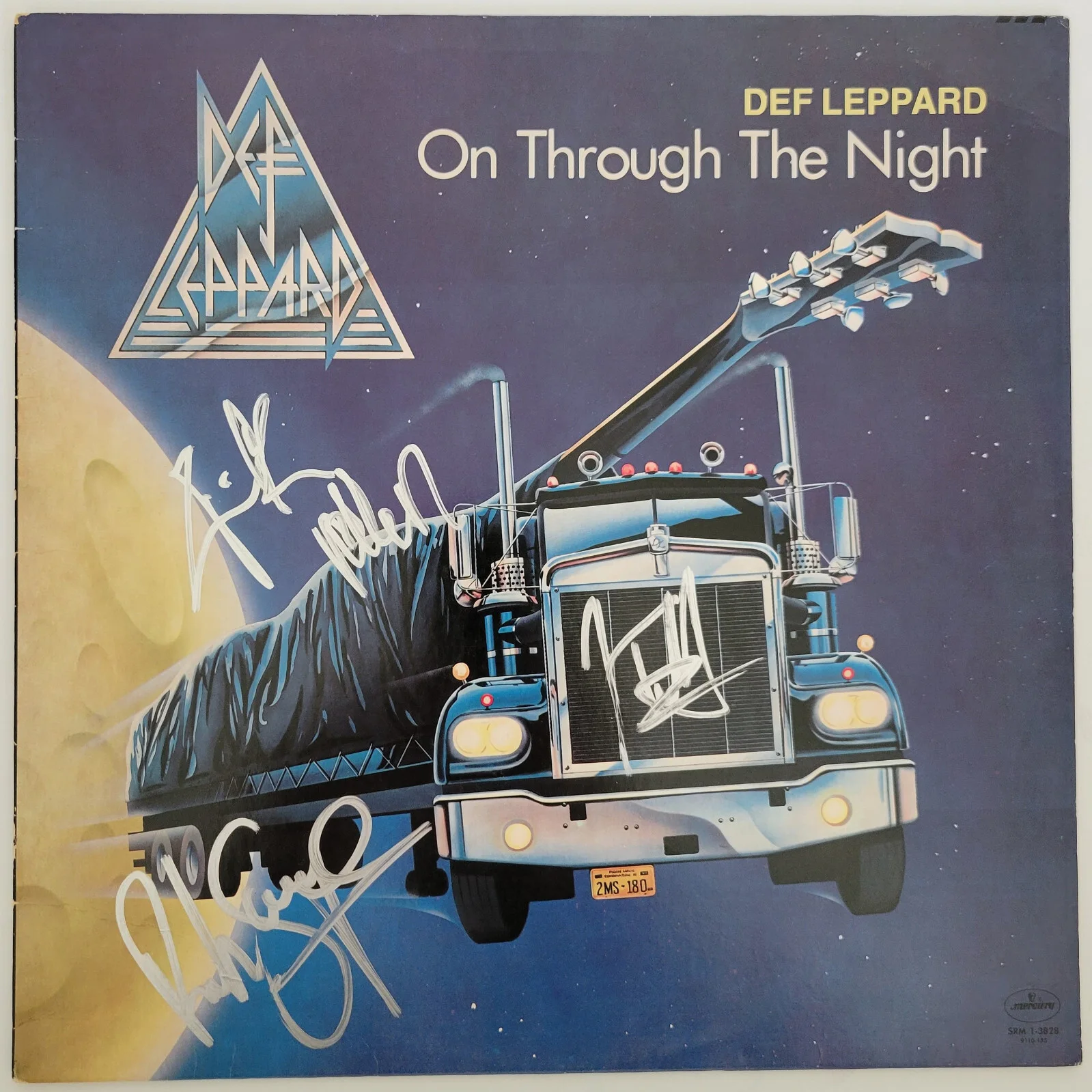 Def Leppard signed On Through the Night album COA proof Elliott,Allen,Savage, изображение 3