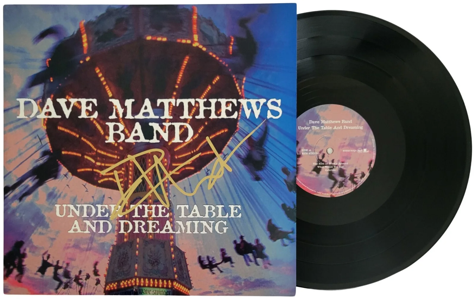 Dave Matthews Signed Under The Table And Dreaming Album COA Proof Vinyl Record, изображение 2
