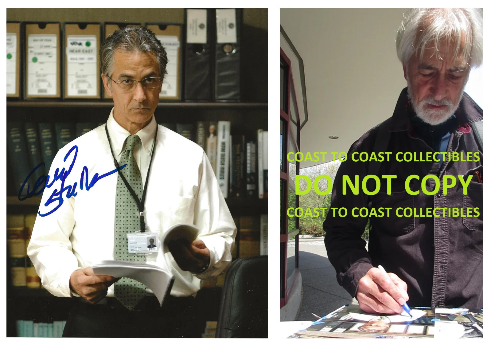 David Strathairn — David Strathairn actor signed 8x10 photo COA exact proof autographed.