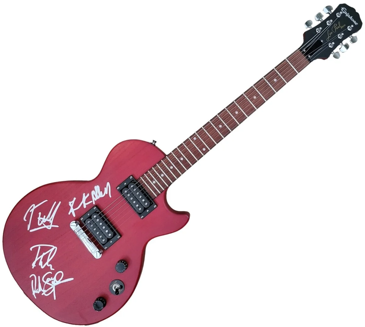 Def Leppard Band Signed Les Paul Electric Guitar COA Exact Proof Autographed.., изображение 2