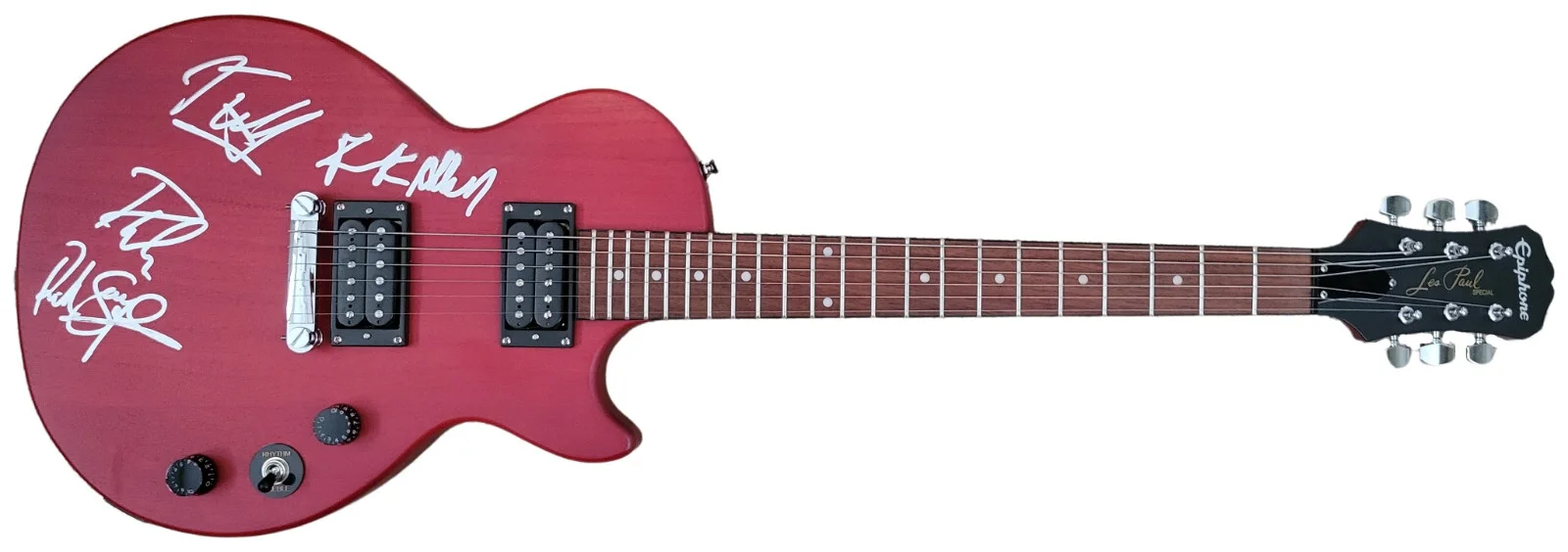 Def Leppard Band Signed Les Paul Electric Guitar COA Exact Proof Autographed.., изображение 4