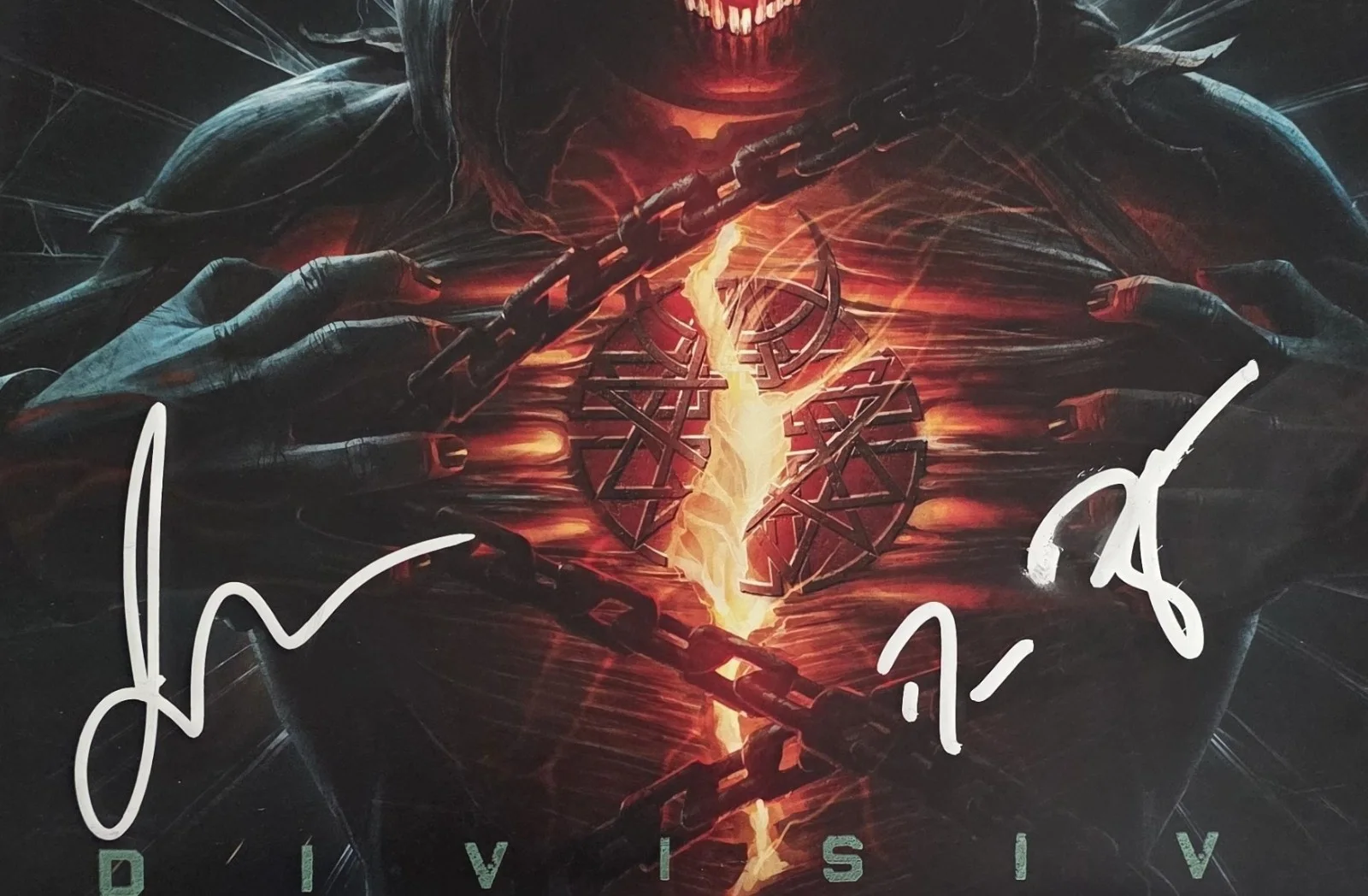 Disturbed Band Signed Divisive Album COA Eaxct Proof Autographed Vinyl Record, image 5
