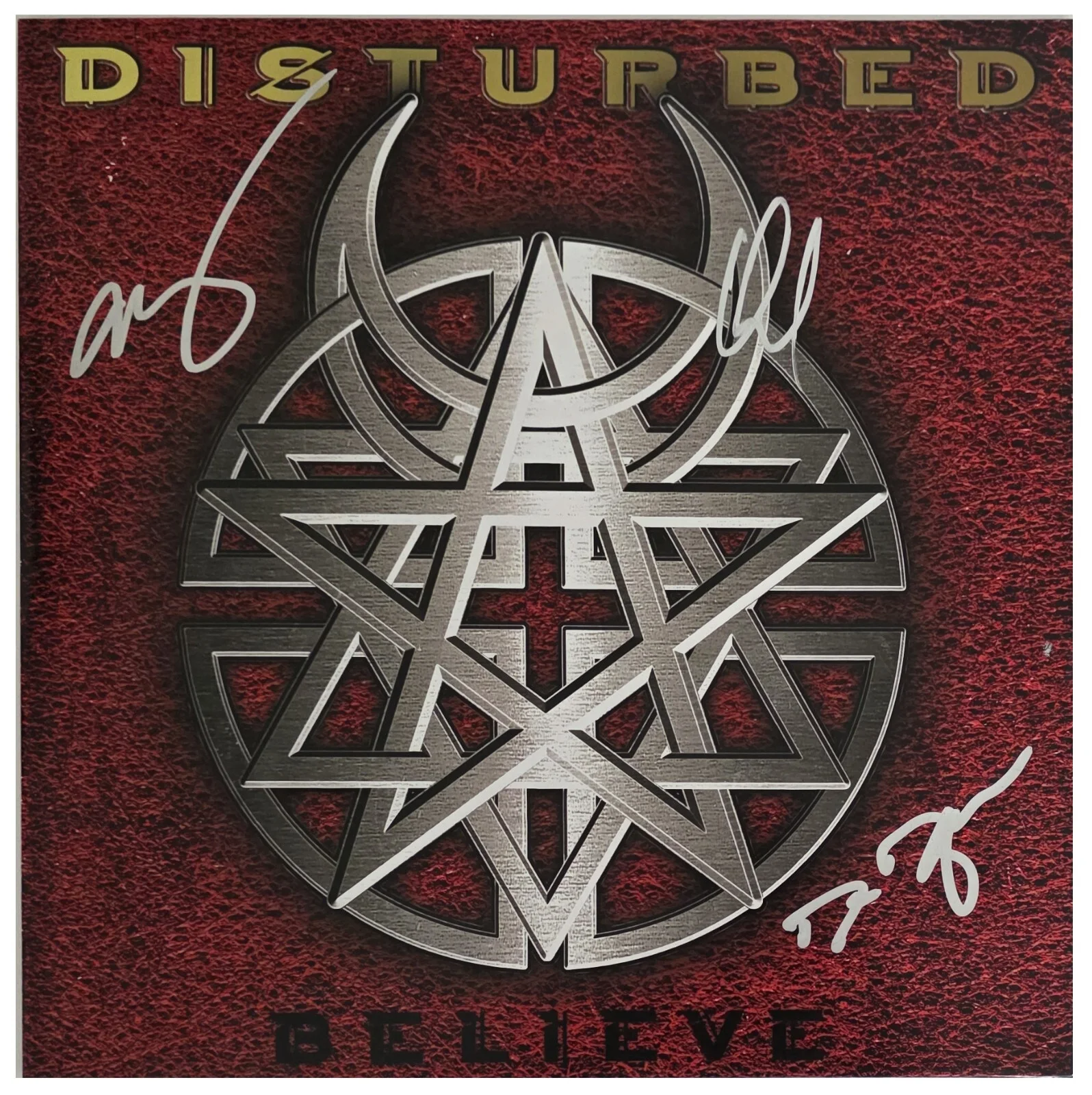 Disturbed Band Signed Believe Album COA Exact Proof Autographed Vinyl Record, image 4