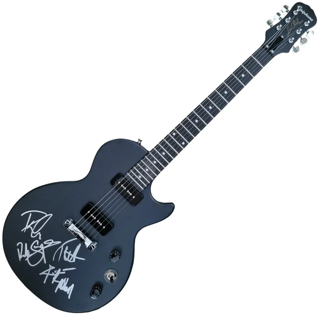 Def Leppard Band Signed Les Paul Electric Guitar COA Exact Proof Autographed, изображение 2