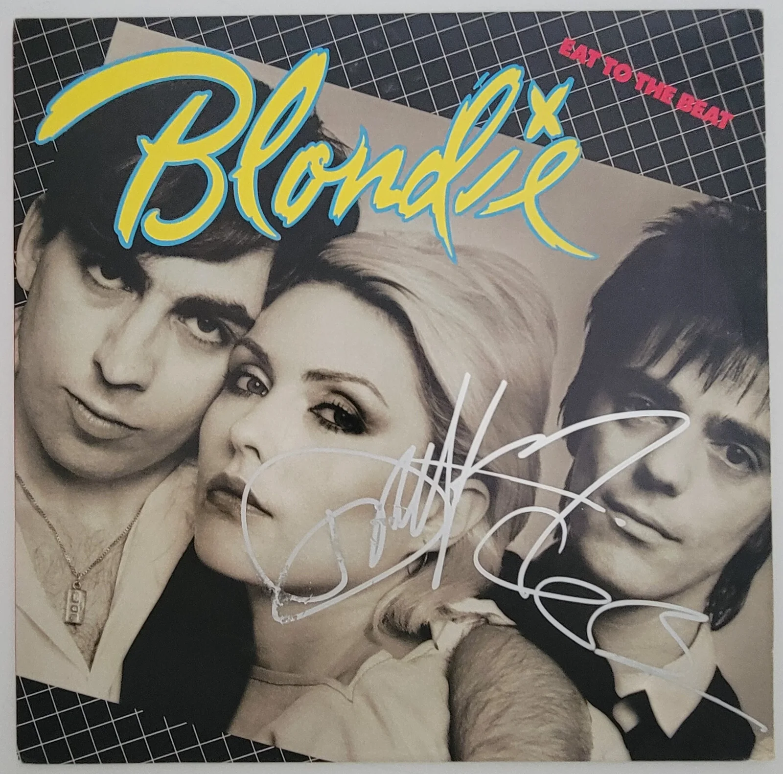 Debbie Harry Clem Burke signed Blondie Eat to the Beat album vinyl COA proof, изображение 3