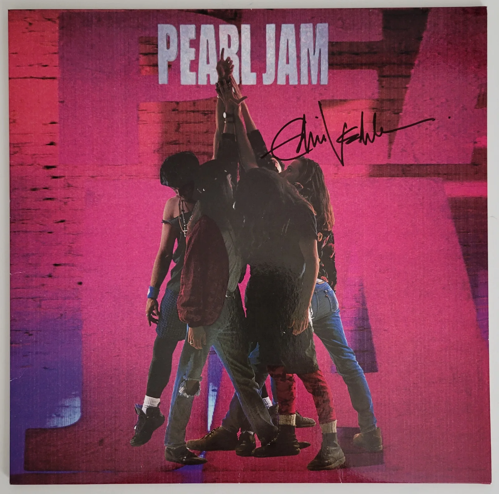 Eddie Vedder signed Pearl Jam Ten album COA exact proof autographed.vinyl Record, image 4