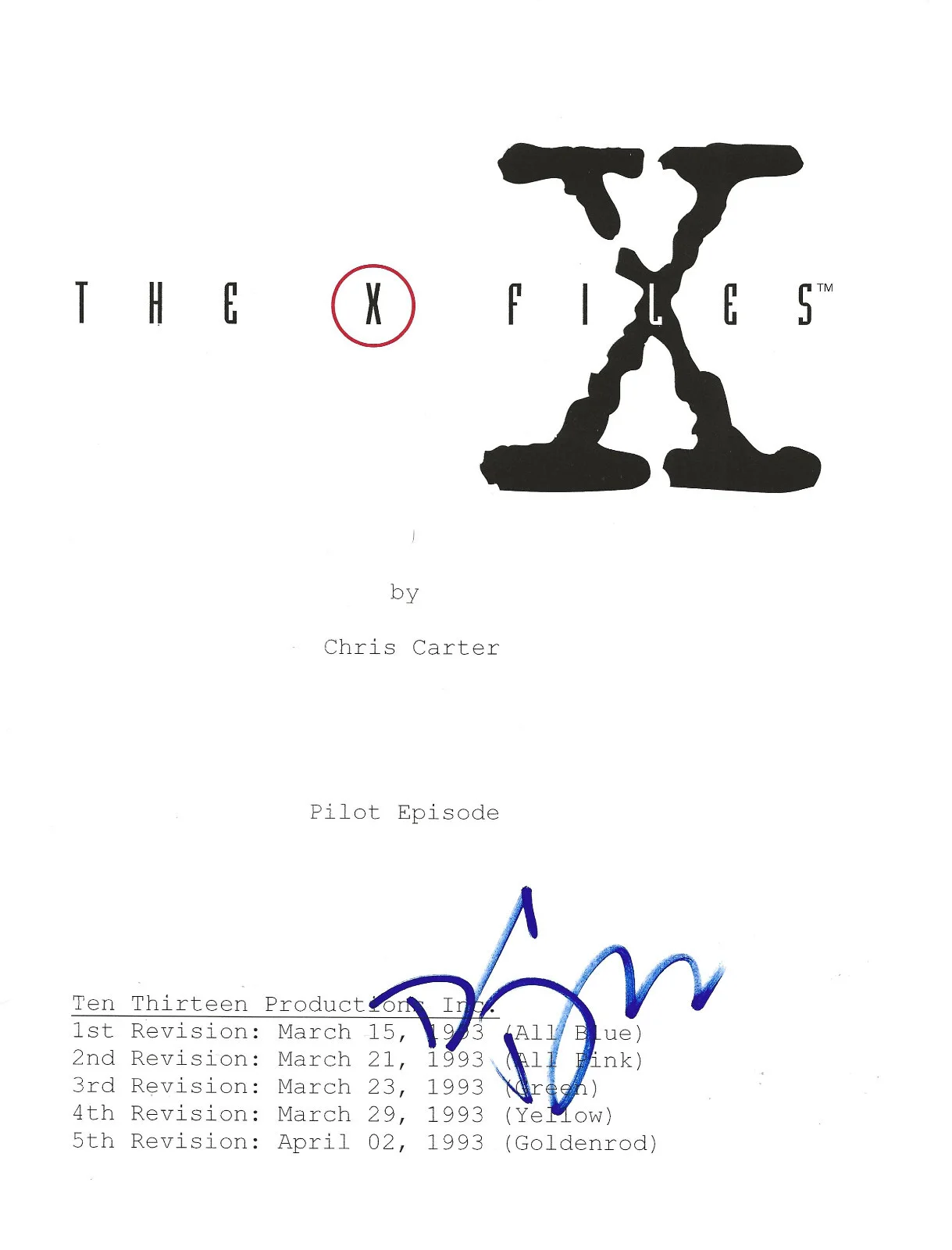 David Duchovny — David Duchovny signed The X Files Script cover COA exact Proof autographed., image 2