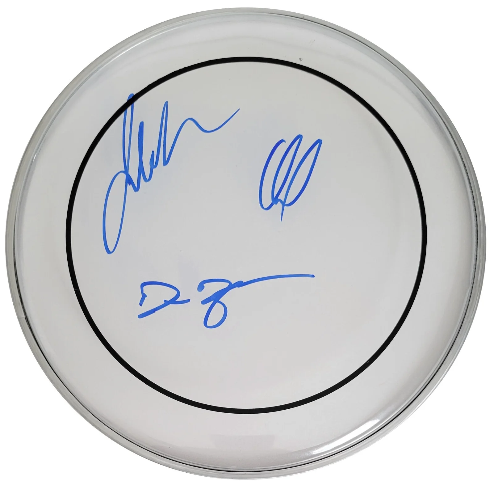 Disturbed Band Signed Drumhead COA Proof Autographed Draiman,Moyer,Donegan, image 2