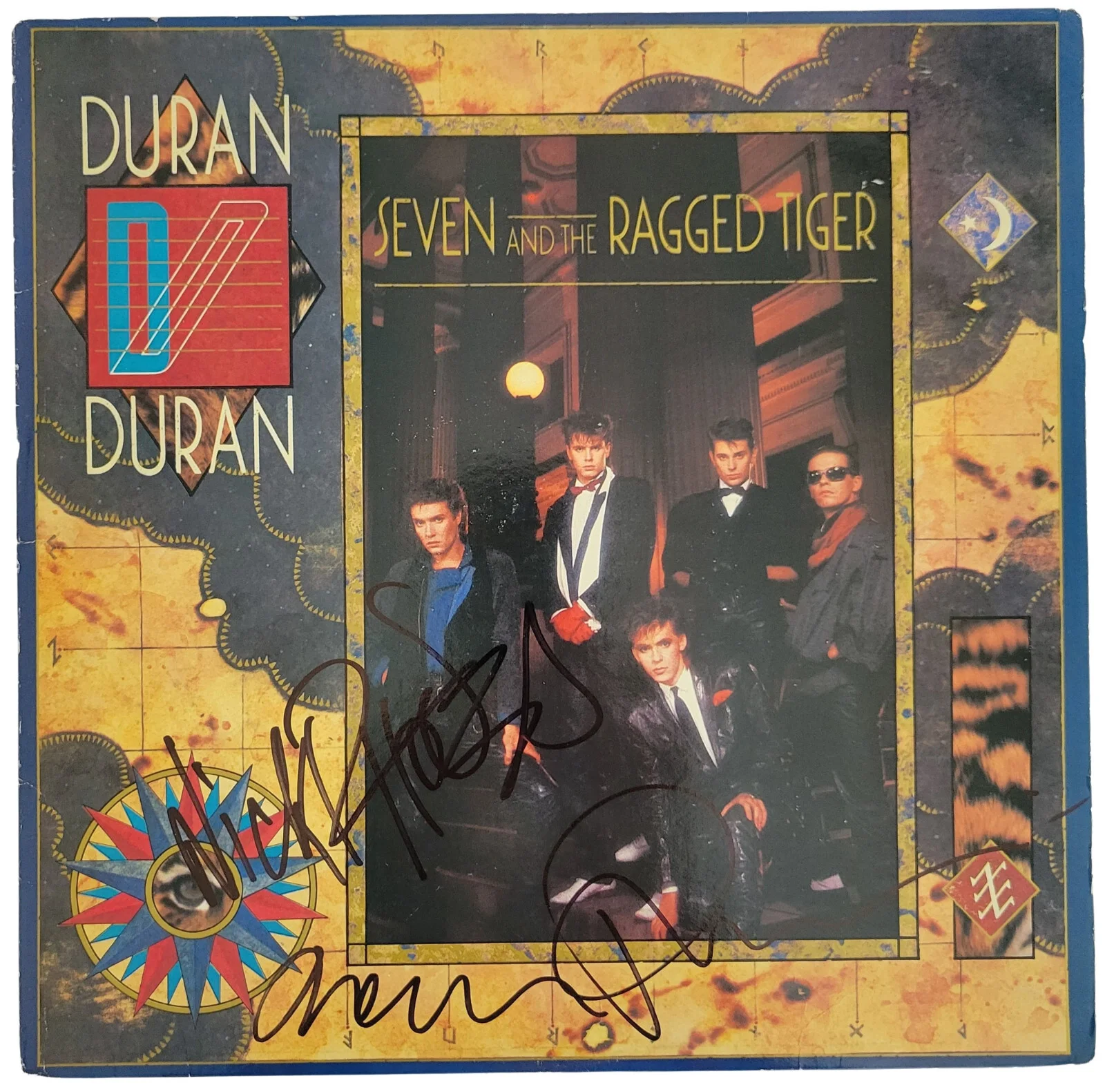 Duran Duran signed Seven and the Ragged Tiger album vinyl record COA exact proof, изображение 3