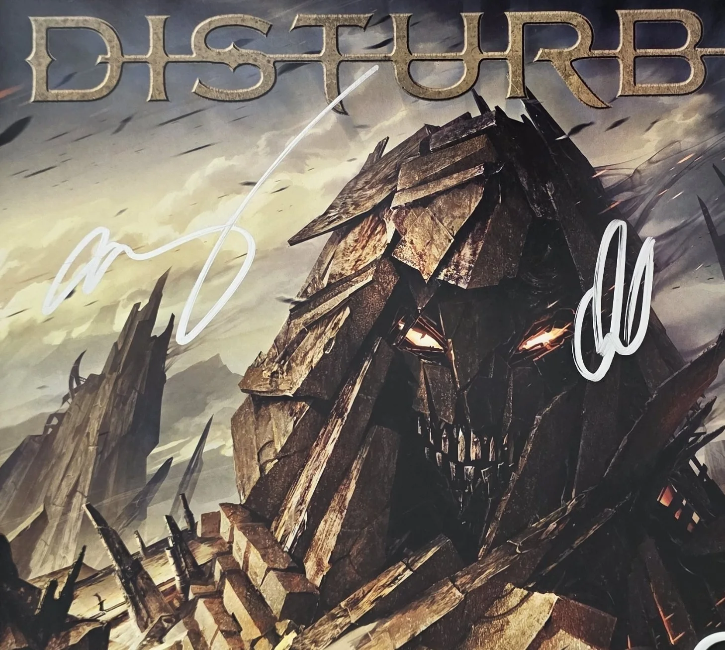 Disturbed Band Signed Immortalized Album COA Proof Autographed Vinyl Record, image 4