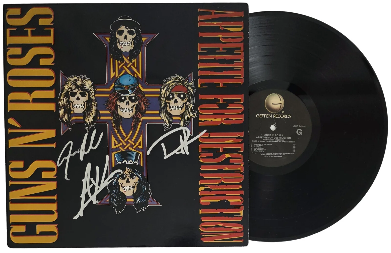 Guns N Roses Signed Appetite for Destruction Album Proof Autograph Axl Rose GNR, изображение 2