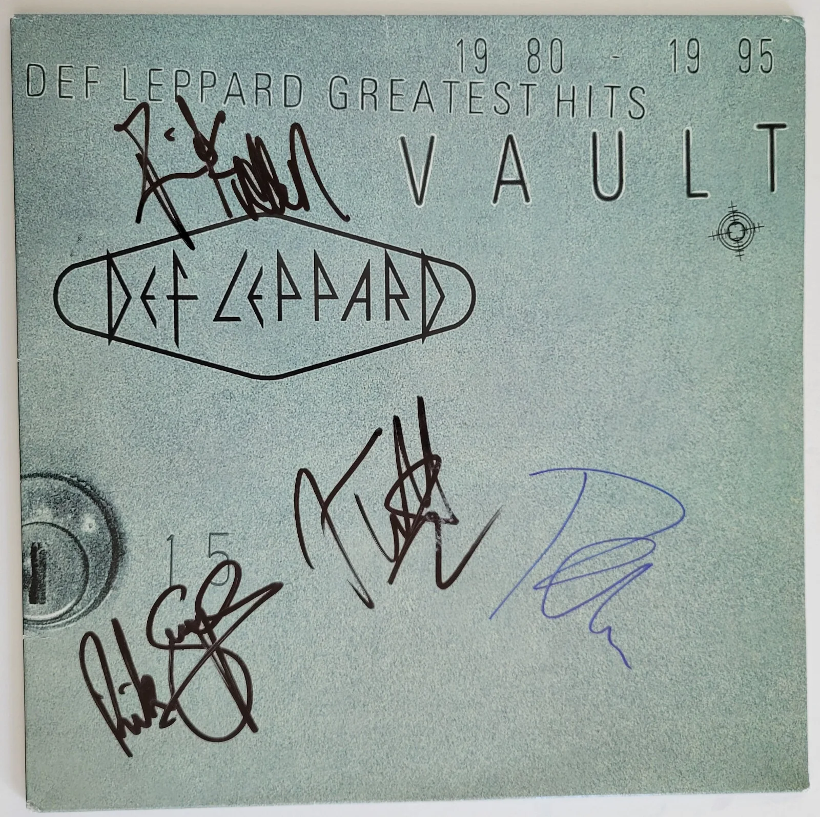 Def Leppard signed Vault album COA exact proof Elliott,Allen,Collen,Savage, image 3