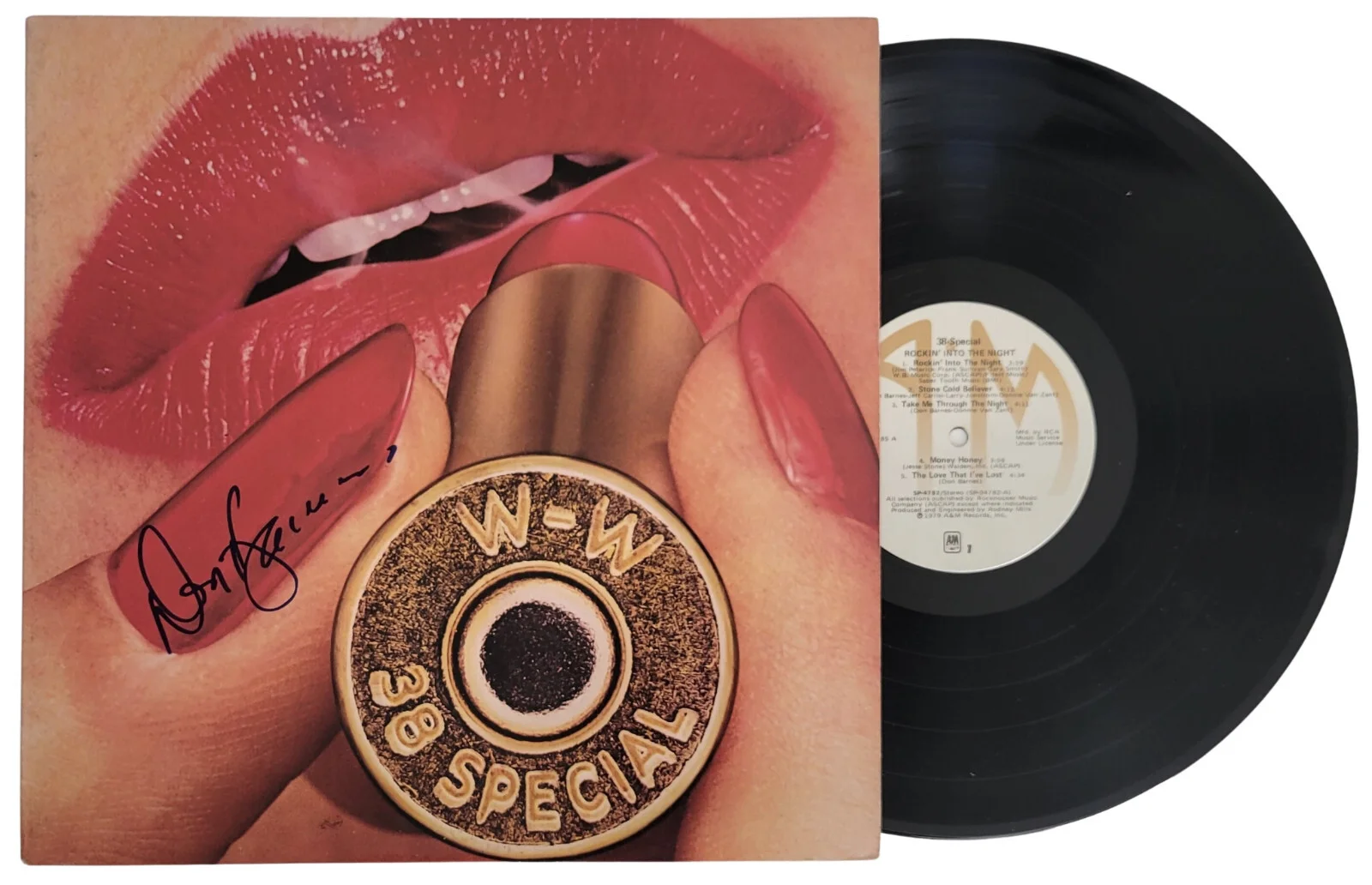 Don Barnes Signed 38 Special Rockin into the Night Album COA Proof Autographed, image 2