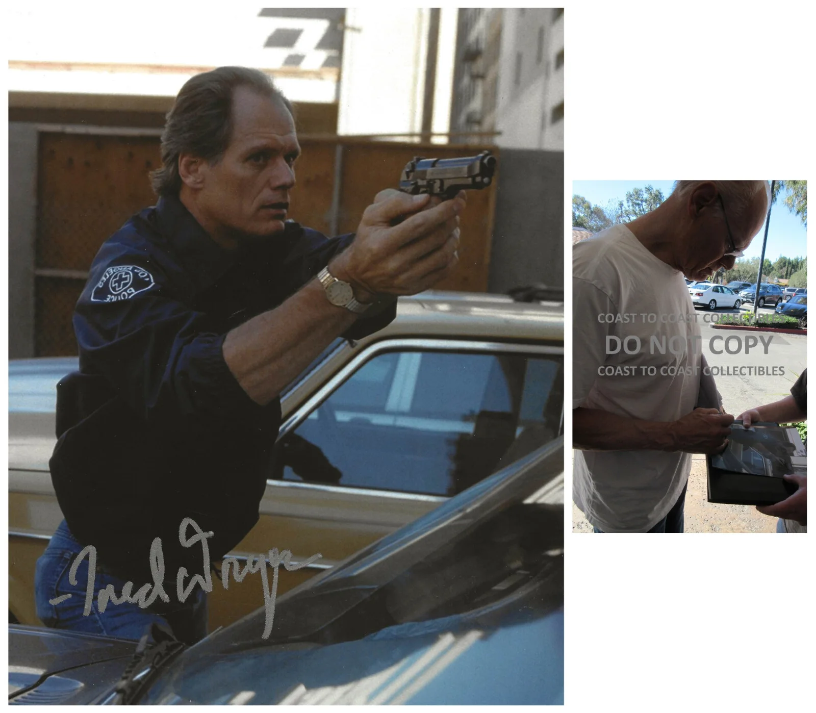 Fred Dryer — Fred Dryer Hunter signed Sgt Rick Hunter 8x10 photo exact Proof COA autographed