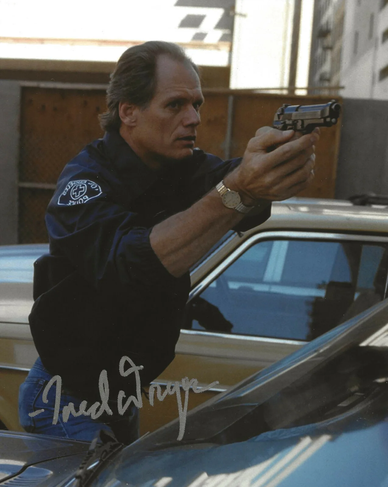 Fred Dryer — Fred Dryer Hunter signed Sgt Rick Hunter 8x10 photo exact Proof COA autographed, изображение 2