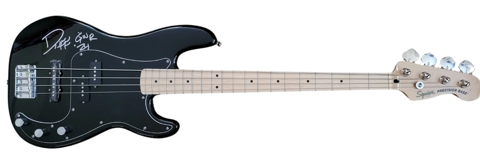 Duff McKagan Signed Fender Squier Bass Guitar COA Proof.Guns N Roses Autographed, image 2