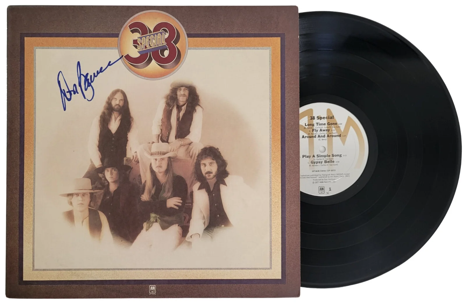 Don Barnes Signed 38 Special Album COA exact Proof Autographed Vinyl Record, изображение 2