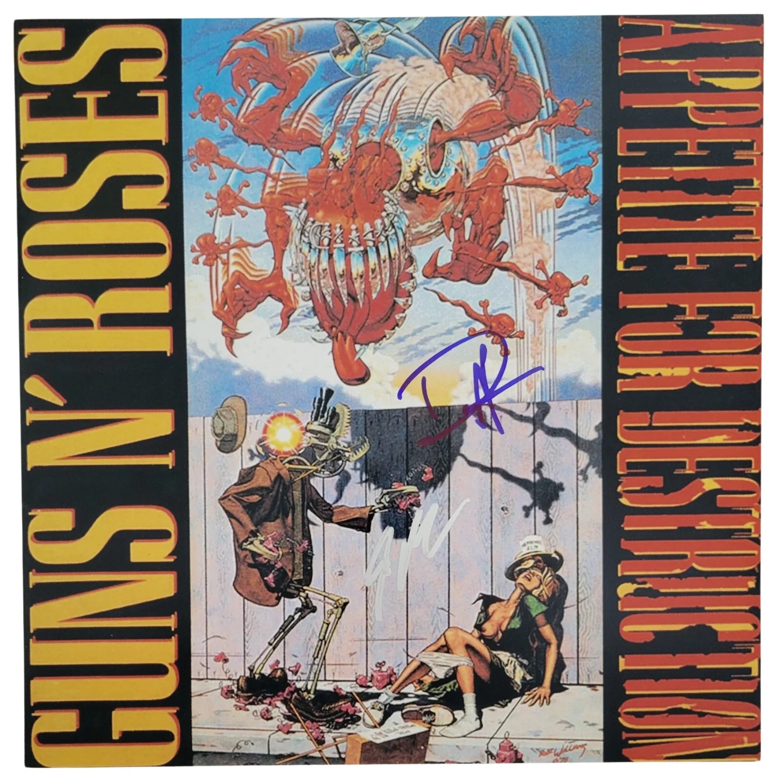 Duff McKagan & Steve Adler Signed GNR Appetite for Destruction 12x12 Photo Proof, image 2