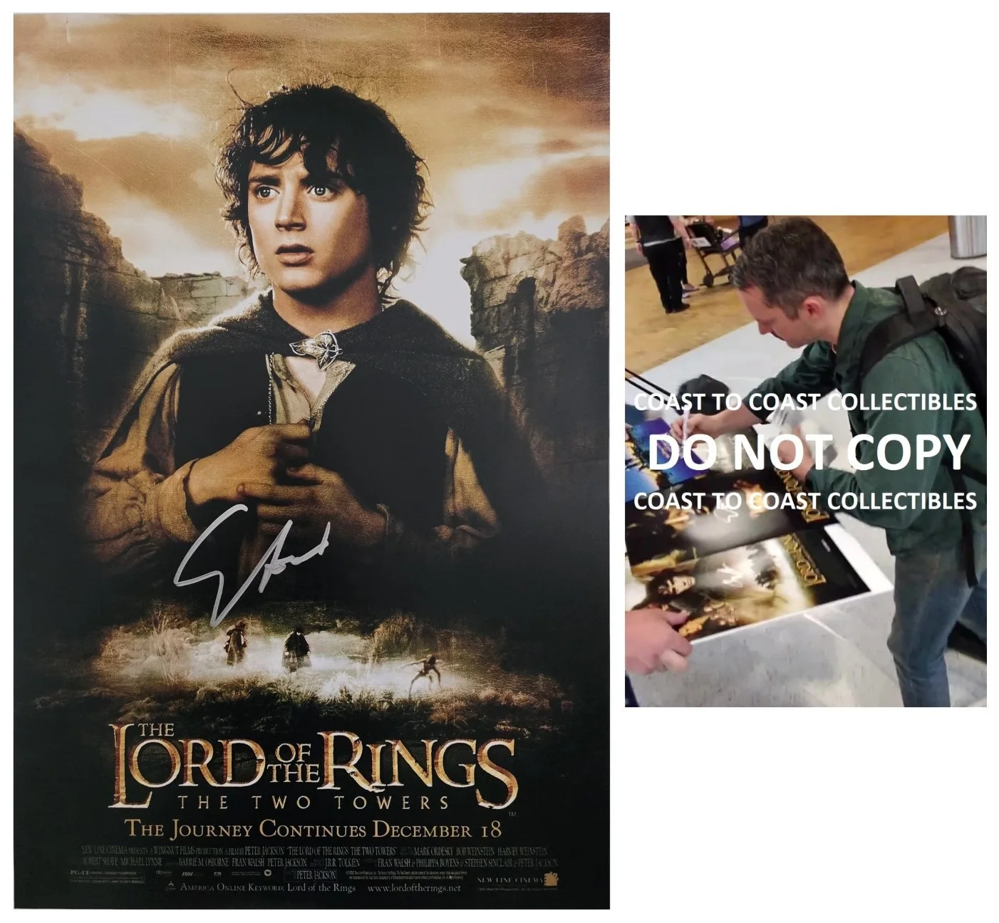 Elijah Wood — Elijah Wood Signed Lord Of The Rings 12x18 Photo Proof Autographed-Frodo Baggins