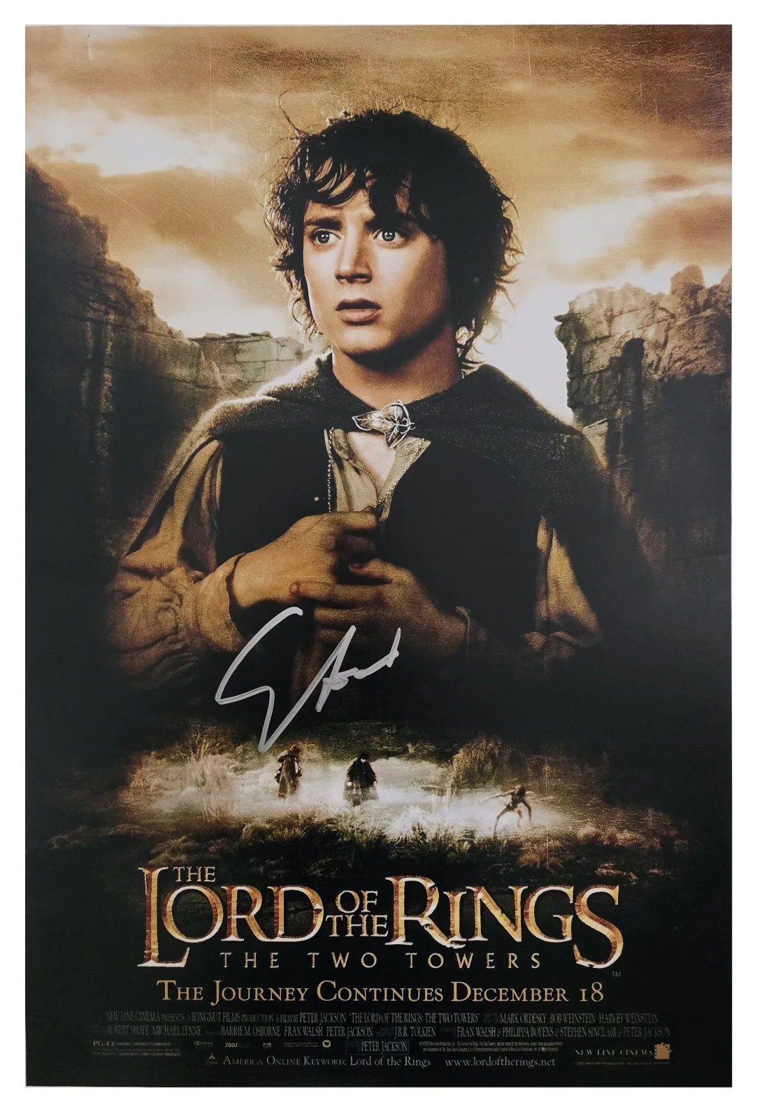 Elijah Wood — Elijah Wood Signed Lord Of The Rings 12x18 Photo Proof Autographed-Frodo Baggins, изображение 2