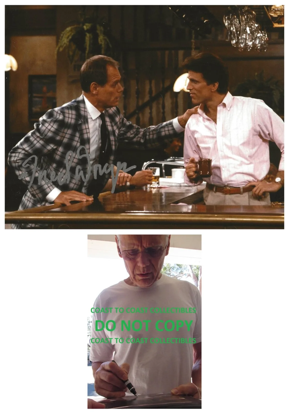 Fred Dryer — Fred Dryer actor signed Cheers 8x10 photo exact Proof COA autographed