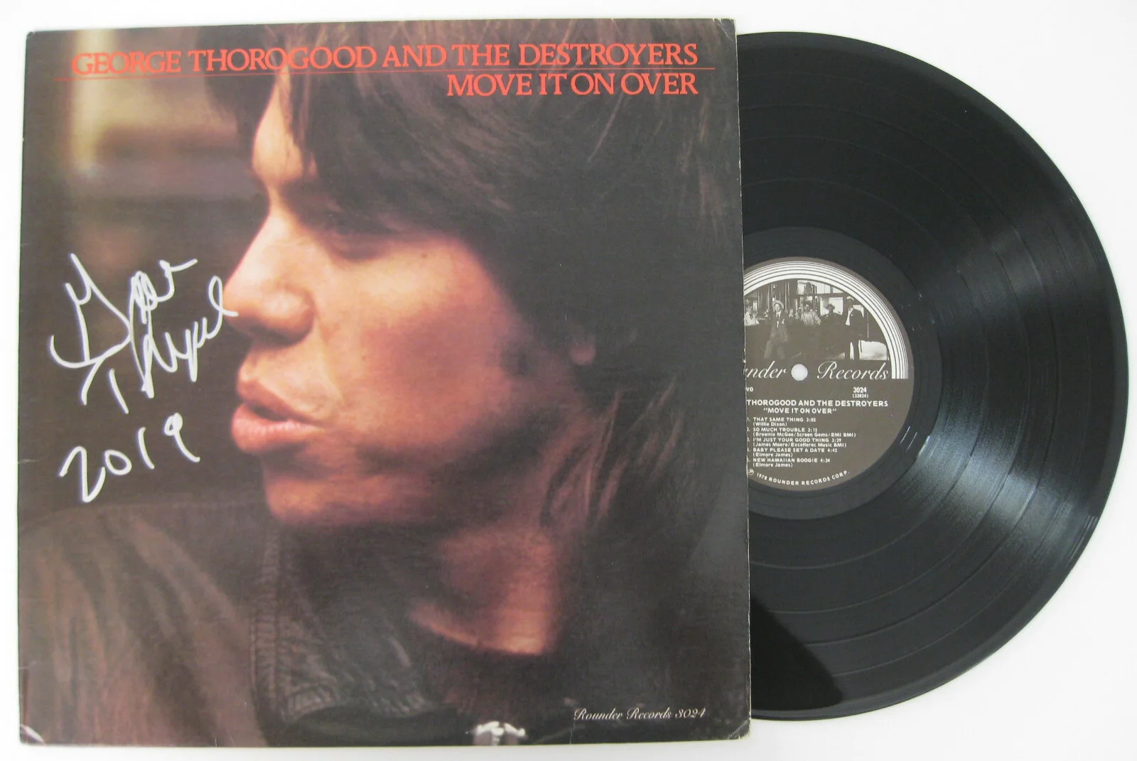 George Thorogood signed Move on over album vinyl record exact Proof Beckett COA, image 3