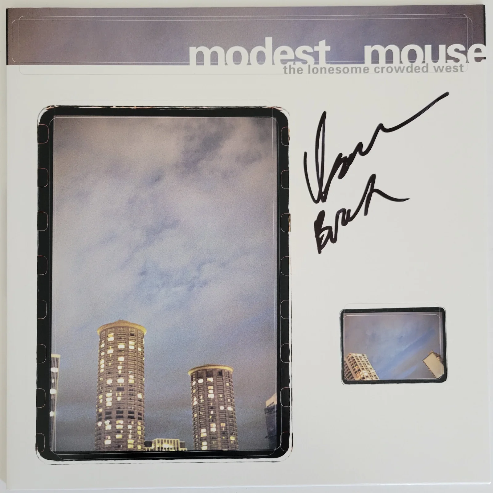 Isaac Brock signed Modest Mouse The Lonesome Crowded West album. vinyl COA Proof, image 3