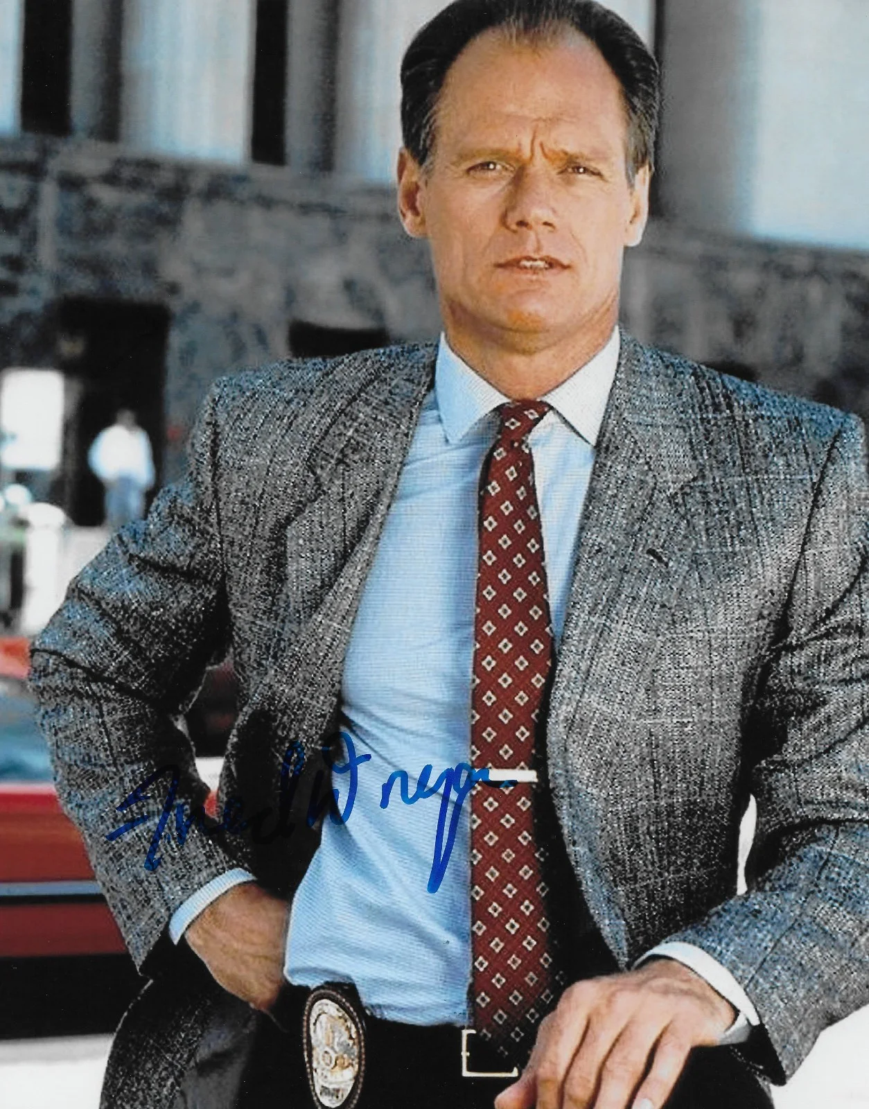 Fred Dryer — Fred Dryer Signed 8x10 Photo Exact Proof COA Autographed, Hunter Sgt Rick Hunter, изображение 2