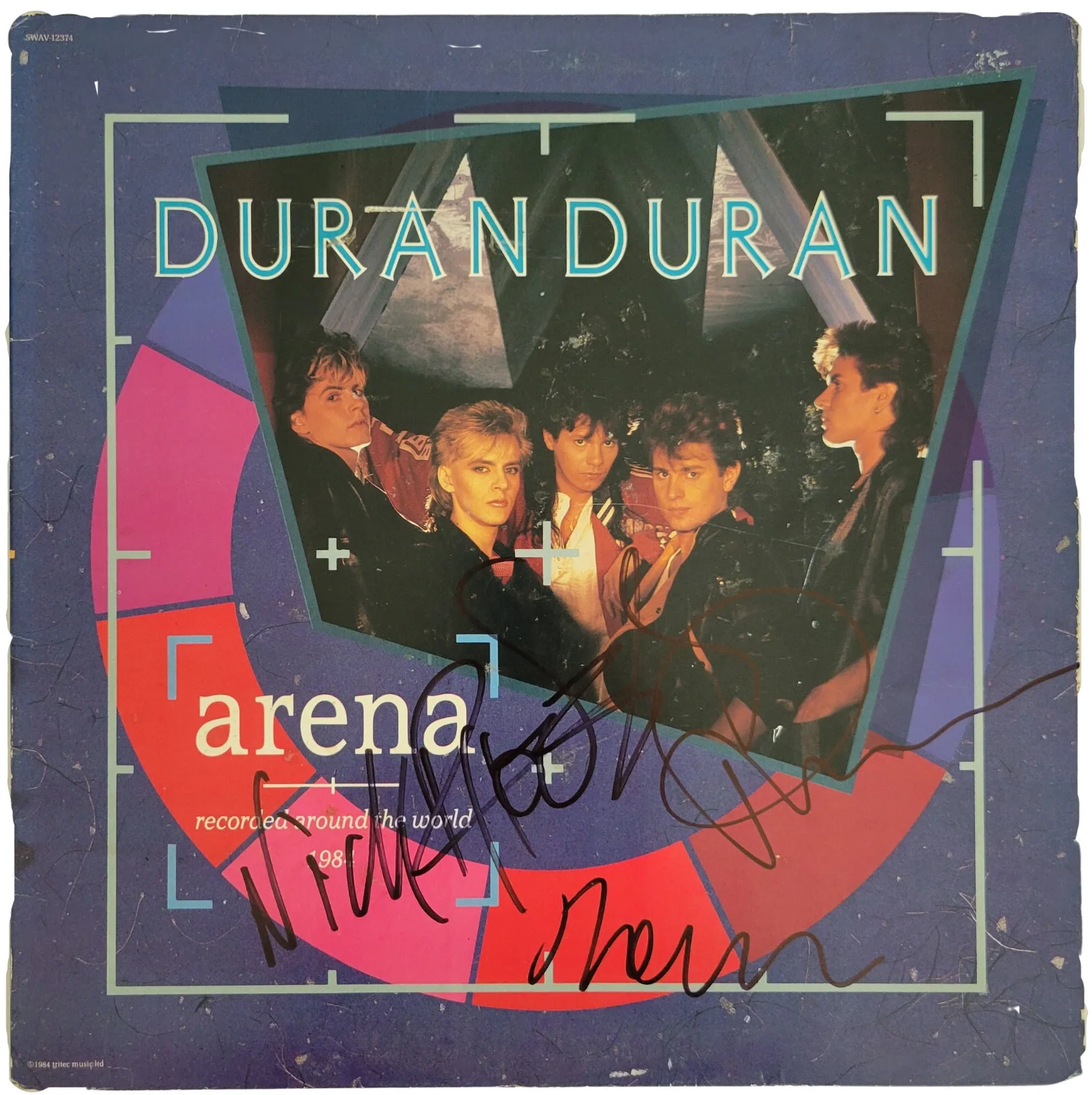 Duran Duran signed Arena album vinyl record COA exact proof Nick, John, Roger, изображение 4