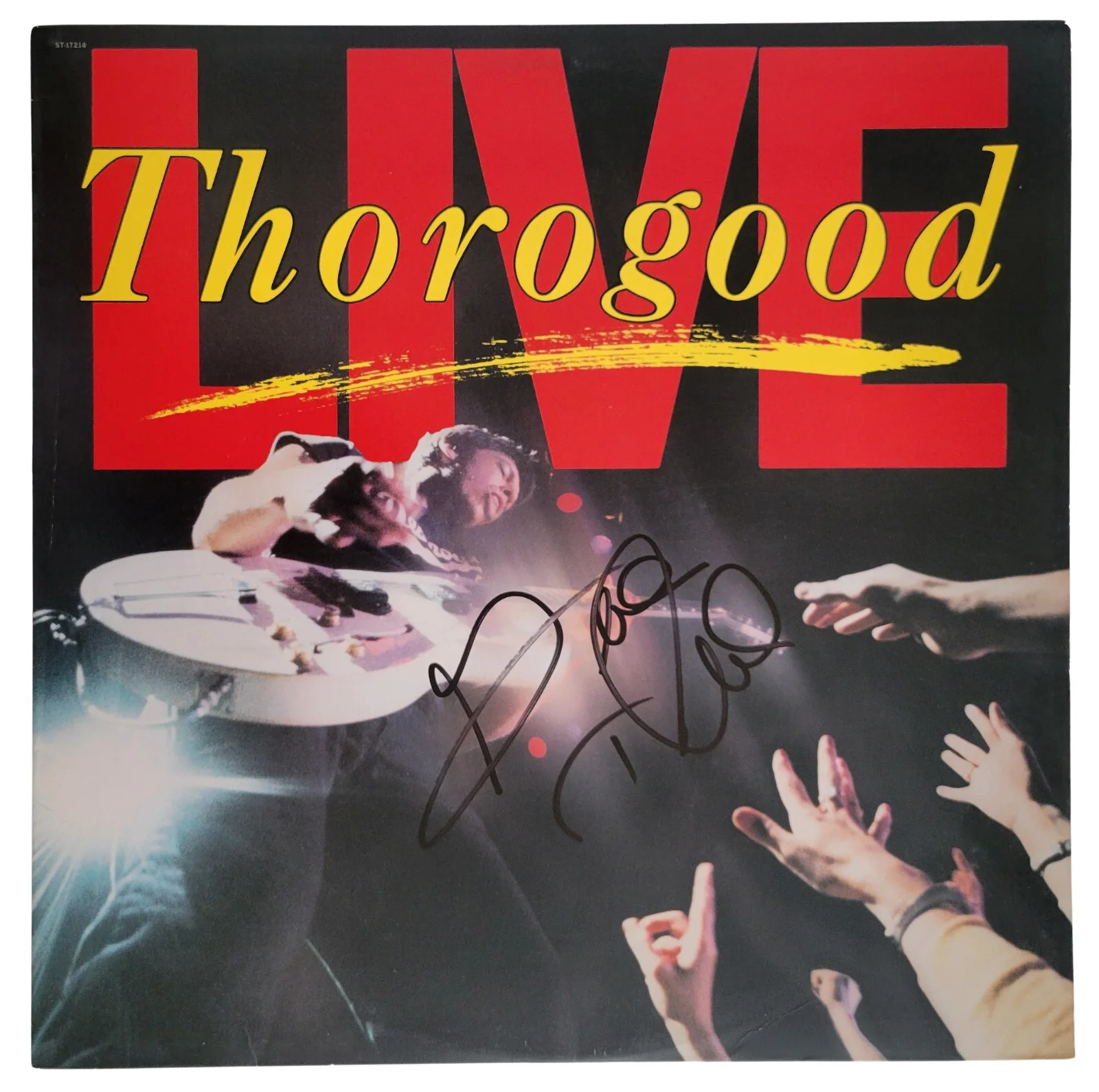 George Thorogood Signed Thorogood Live Album COA Proof Autographed Vinyl Record, image 3