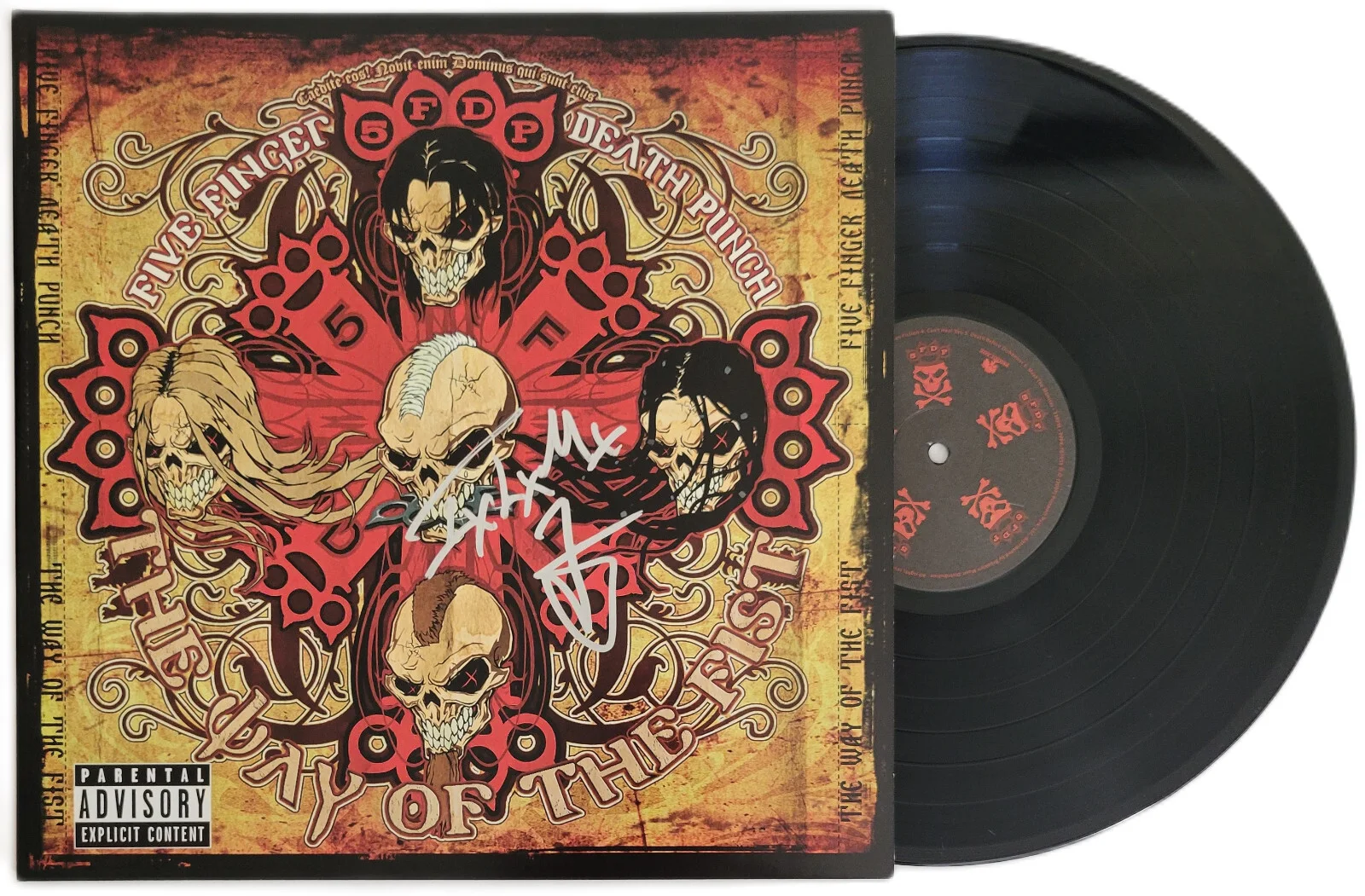 Ivan Moody Signed Five Finger Death Punch Pre Emptive Strike Album Proof Vinyl, изображение 2