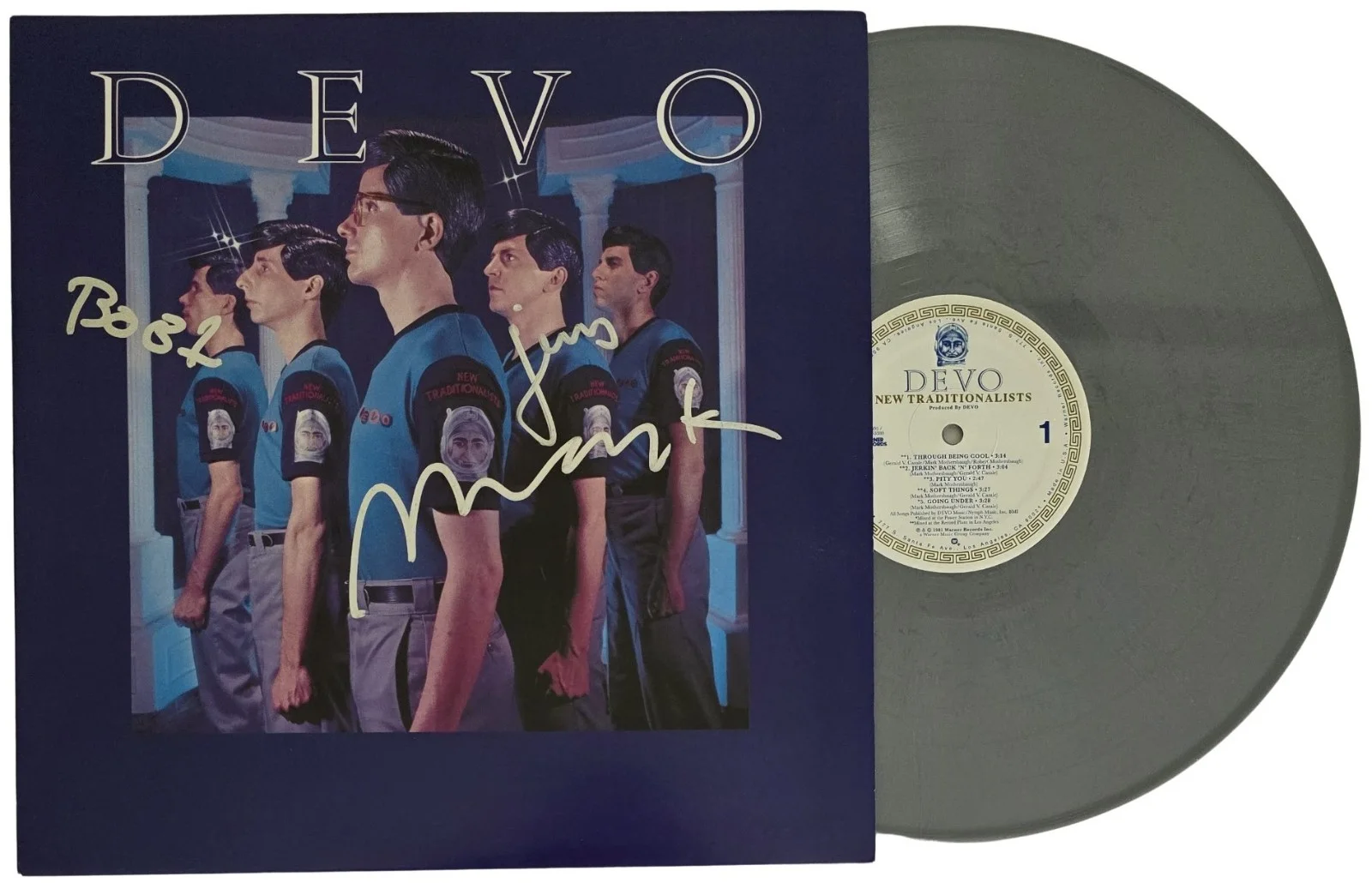 Devo Band Signed New Traditionalists Album COA Proof Autographed Vinyl Record, изображение 2