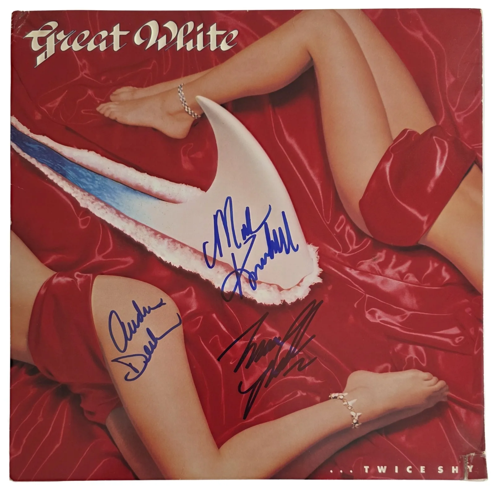 Great White Signed Twice Shy Album COA Exact Proof Autographed Vinyl Record, image 3