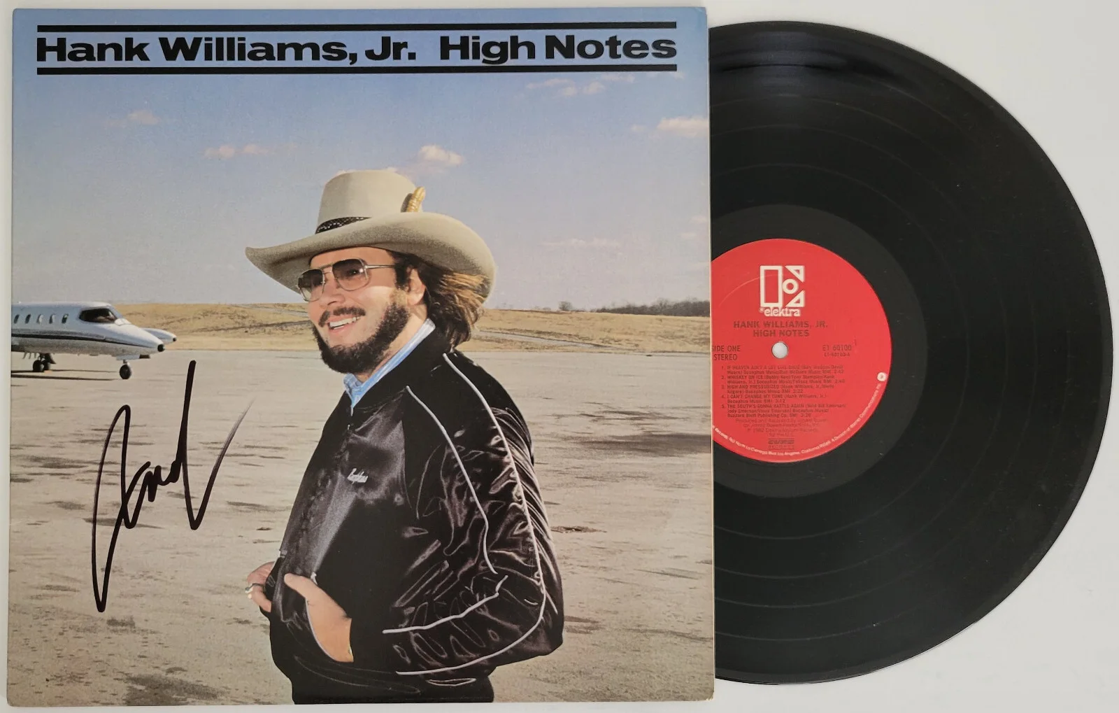 Hank Williams Jr signed High Notes album proof COA autographed vinyl record, image 2