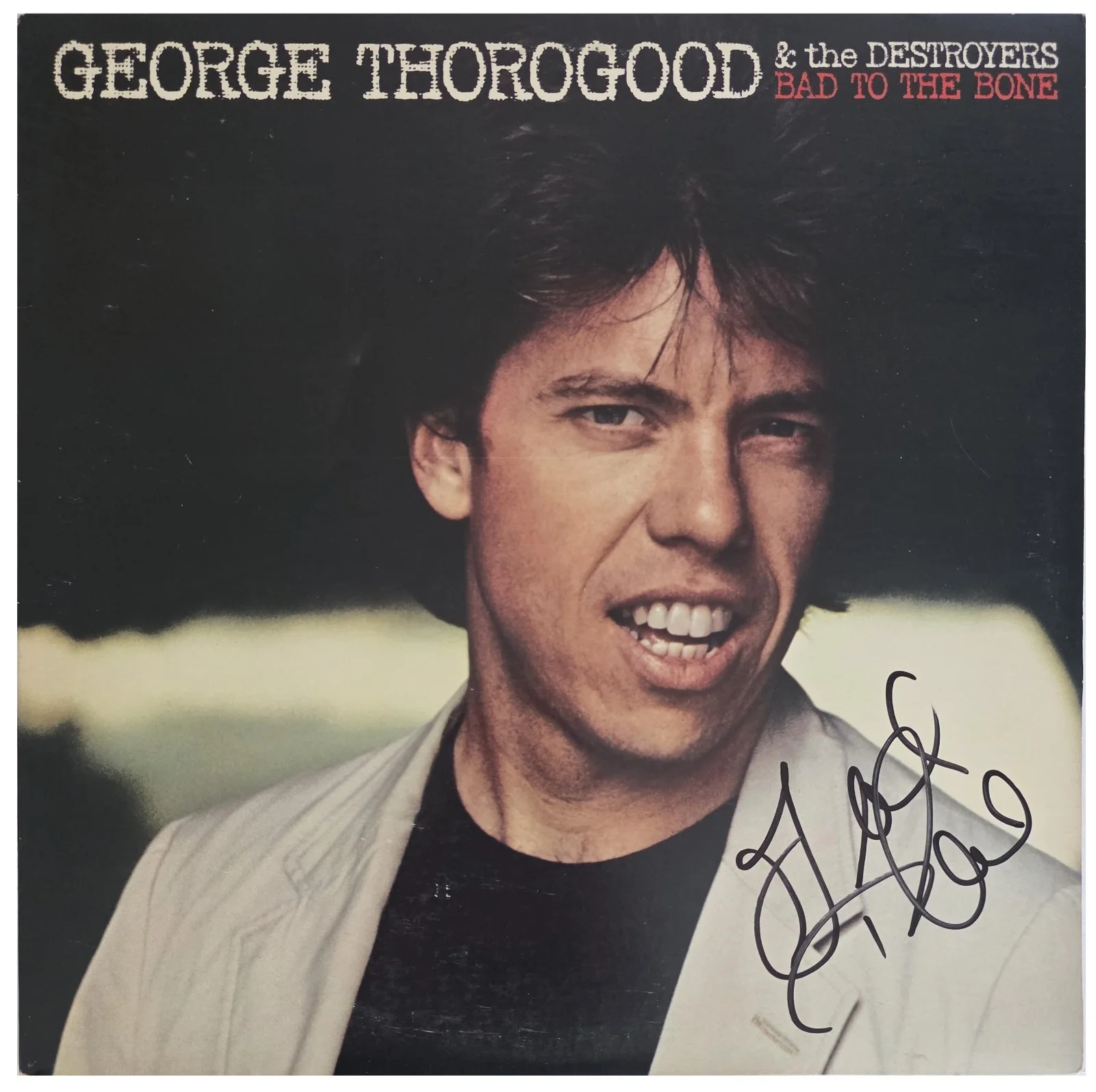 George Thorogood Signed Bad to the Bone Album COA Proof Autographed Vinyl Record, image 3