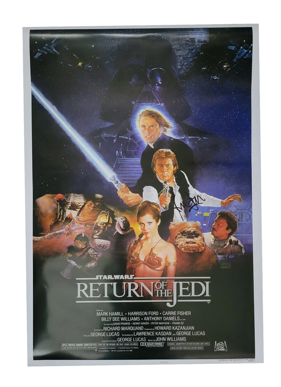 Harrison Ford — Harrison Ford Signed Star Wars Return of the Jedi 27x39 Poster Proof Autographed, image 2