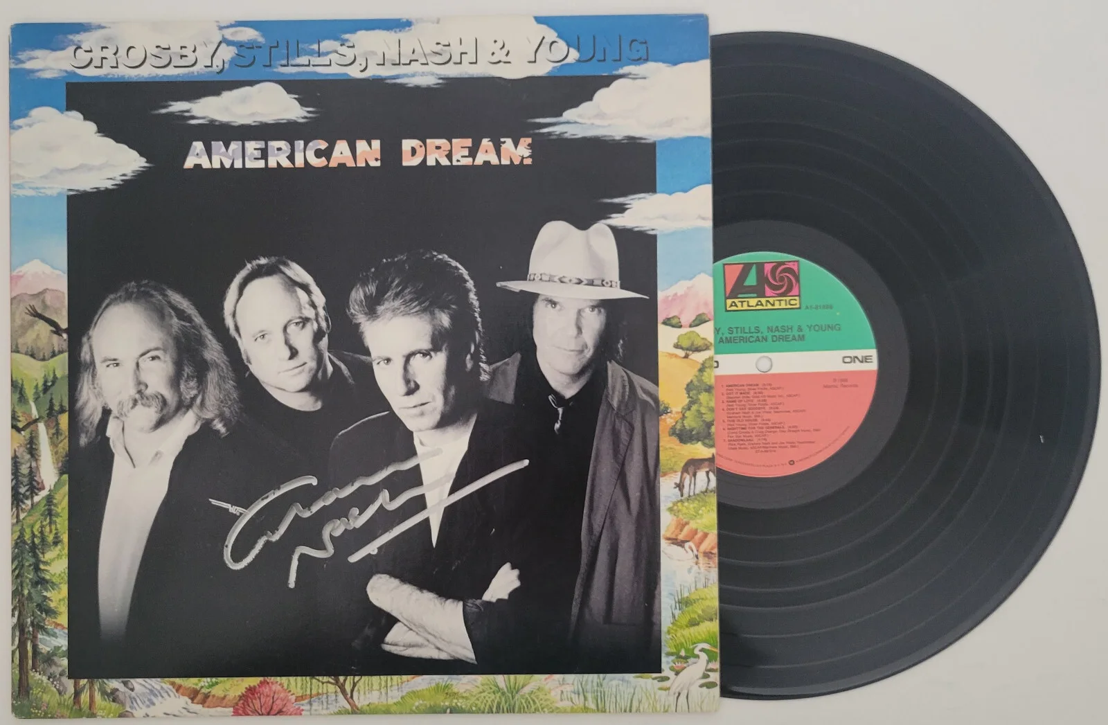 Graham Nash Signed Crosby Stills Nash & Young American Dream Album COA Proof, изображение 5