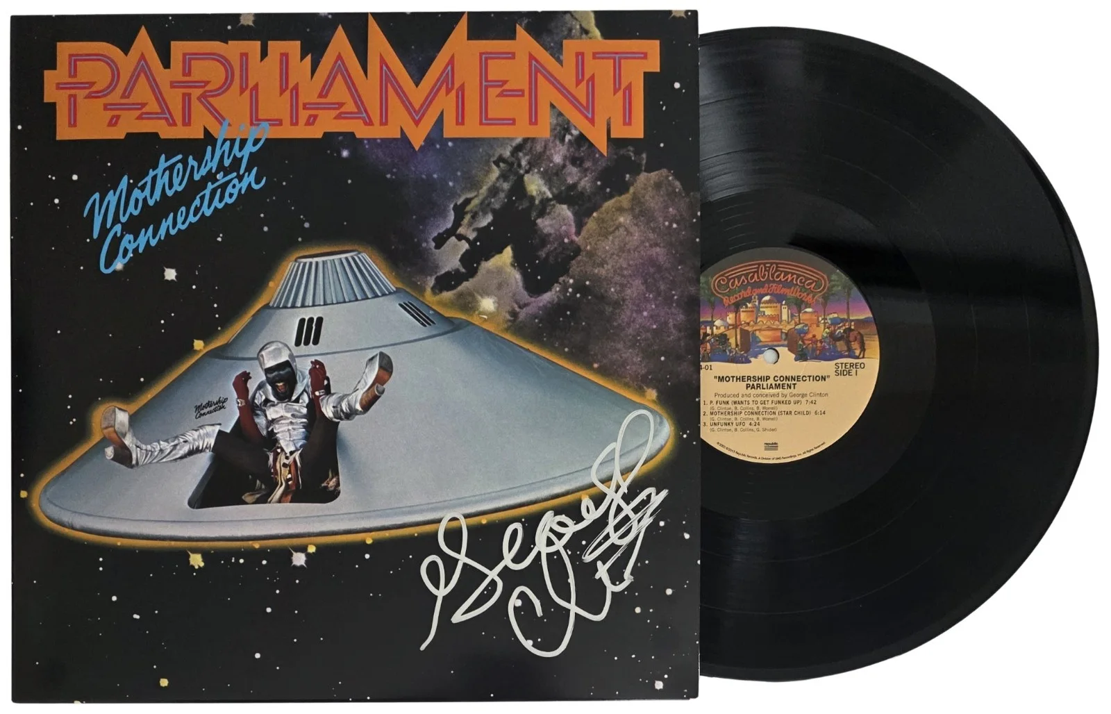 George Clinton Signed Mothership Connection Album COA Proof Autographed Vinyl, изображение 2