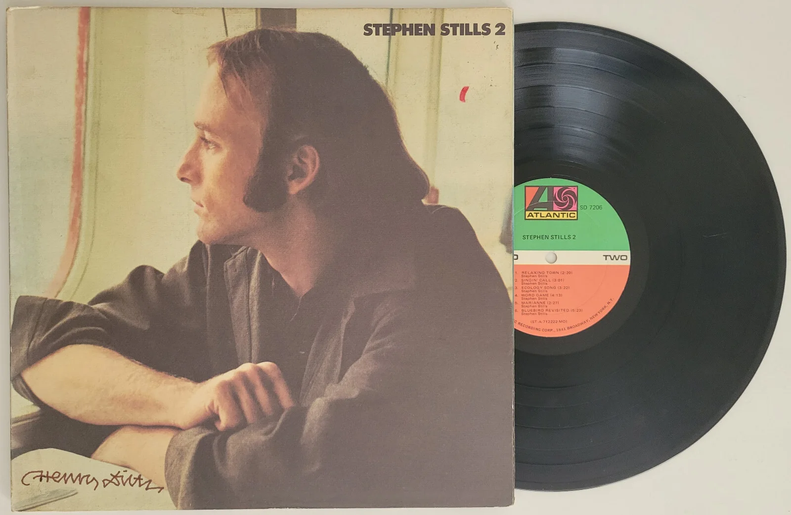 Henry Diltz signed Stephen Stills 2 album vinyl record COA exact proof autograph, изображение 2