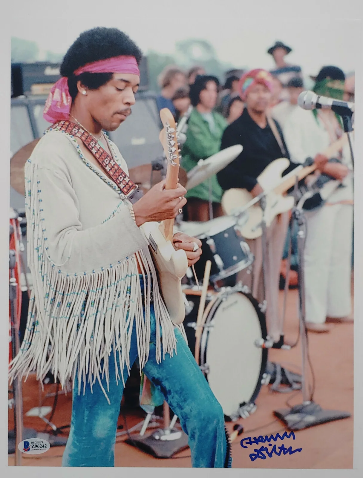 Henry Diltz autographed 11x14 photo COA exact Proof Jimi Hendrix Beckett BAS, image 2