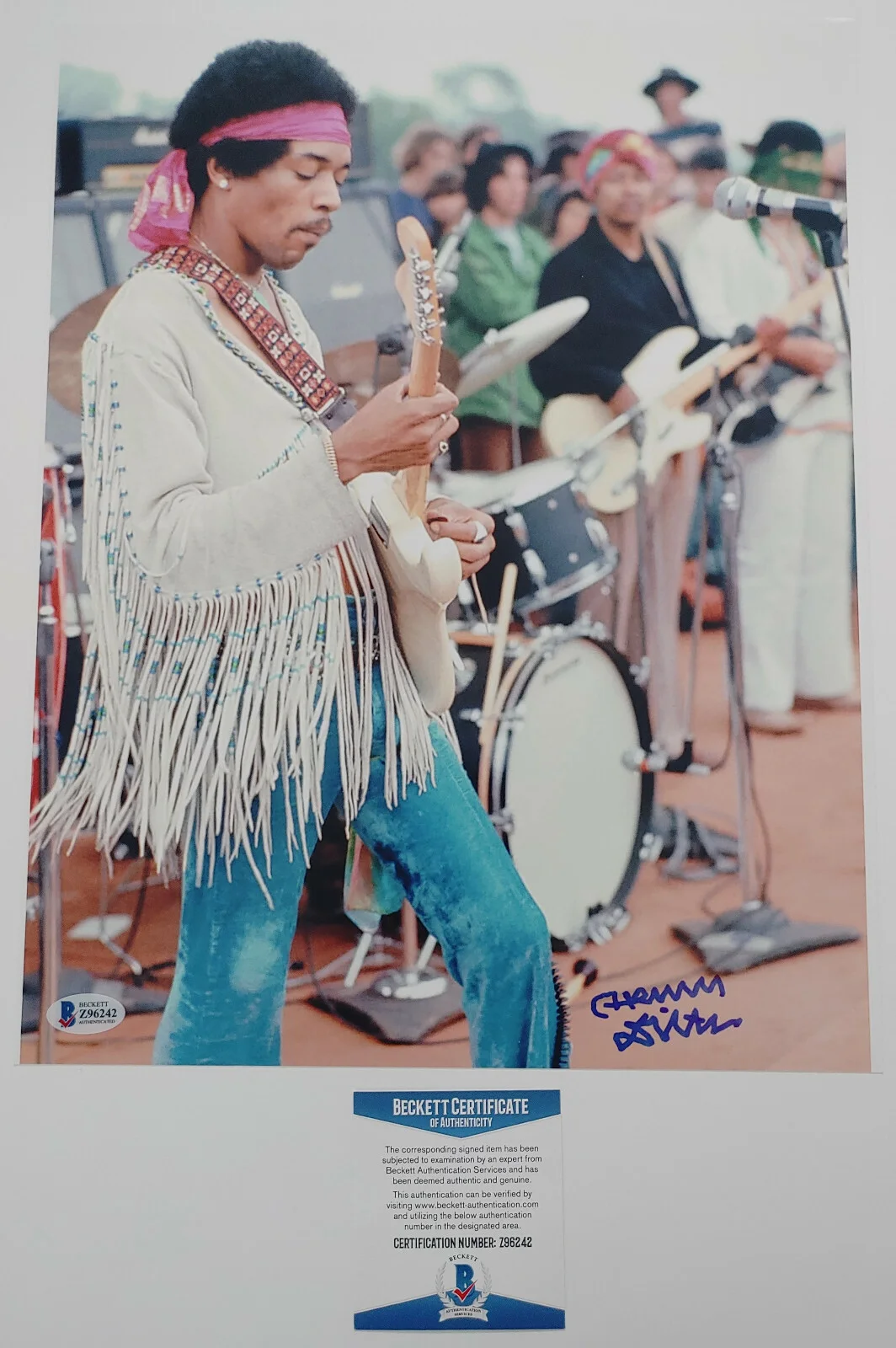 Henry Diltz autographed 11x14 photo COA exact Proof Jimi Hendrix Beckett BAS, image 5