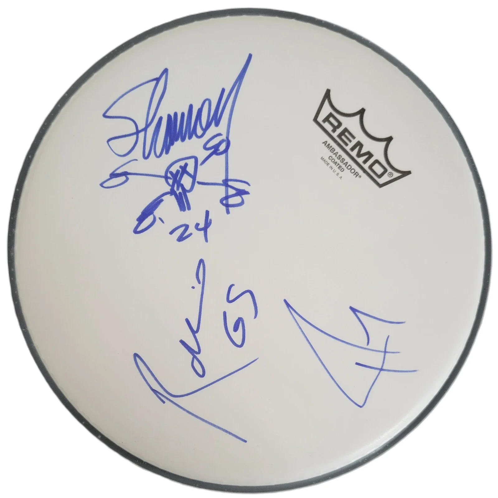 Godsmack Band Signed Drumhead COA Proof Autographed Larkin,Rombola,Merrill, image 2