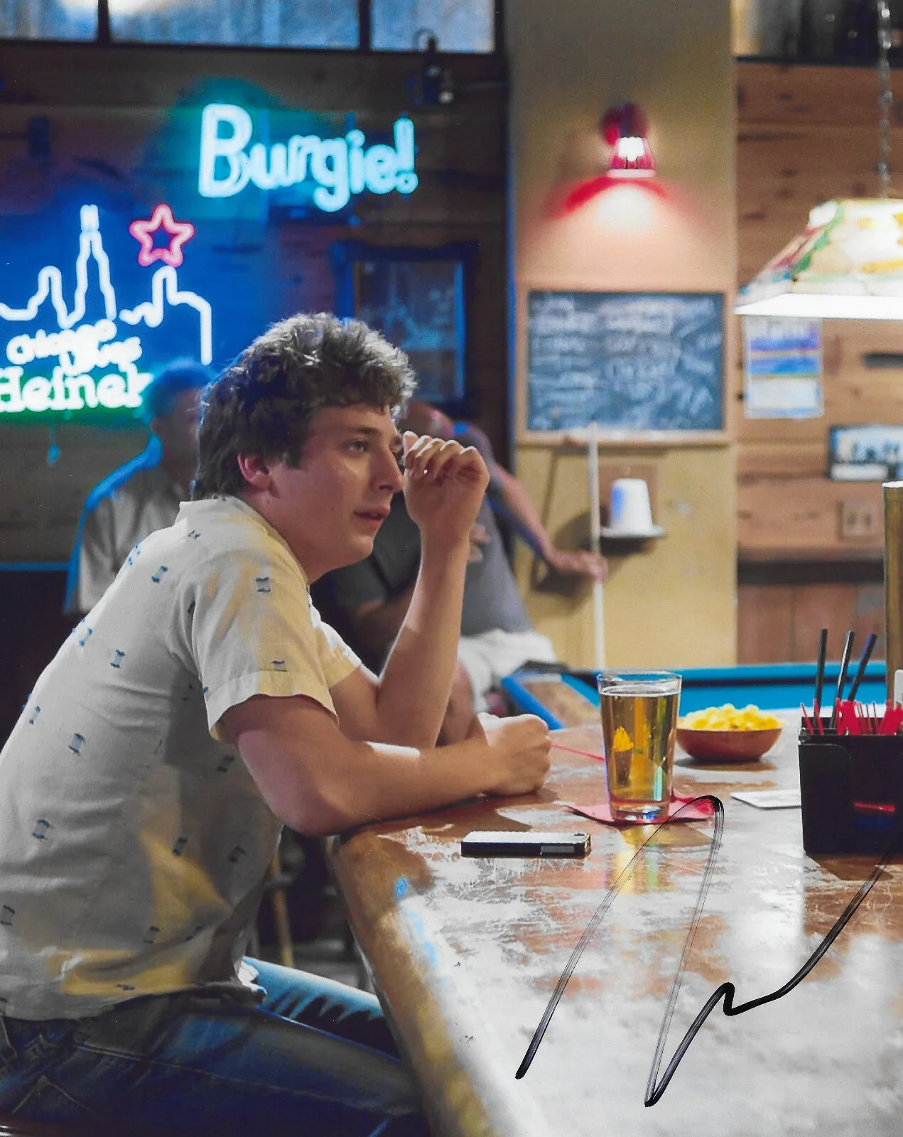 Jeremy Allen White — Jeremy Allen White Signed 8x10 Photo COA Proof Autographed Actor Shameless Lip, изображение 2
