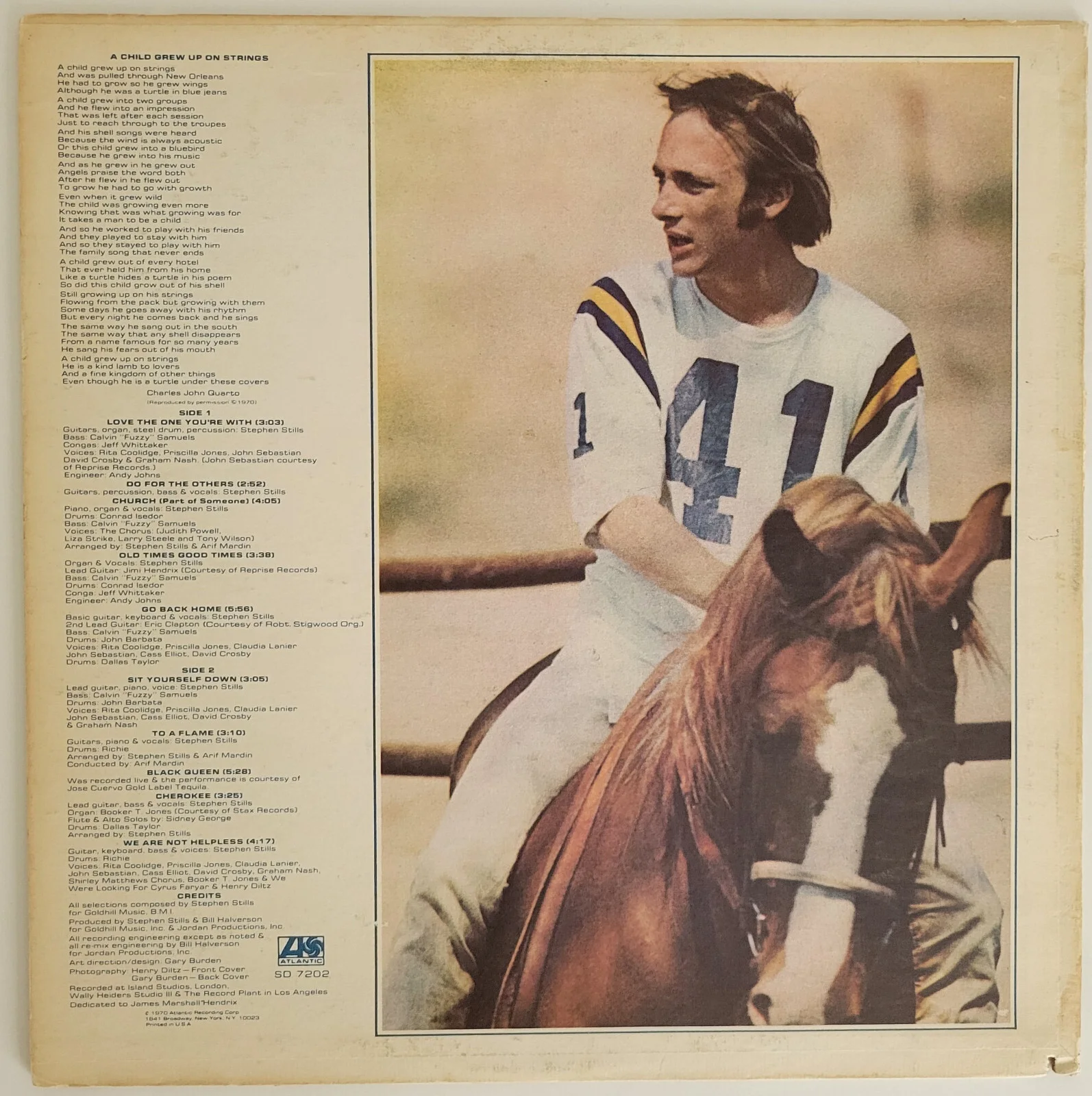 Henry Diltz signed Stephen Stills album vinyl record COA exact proof autographed, изображение 5